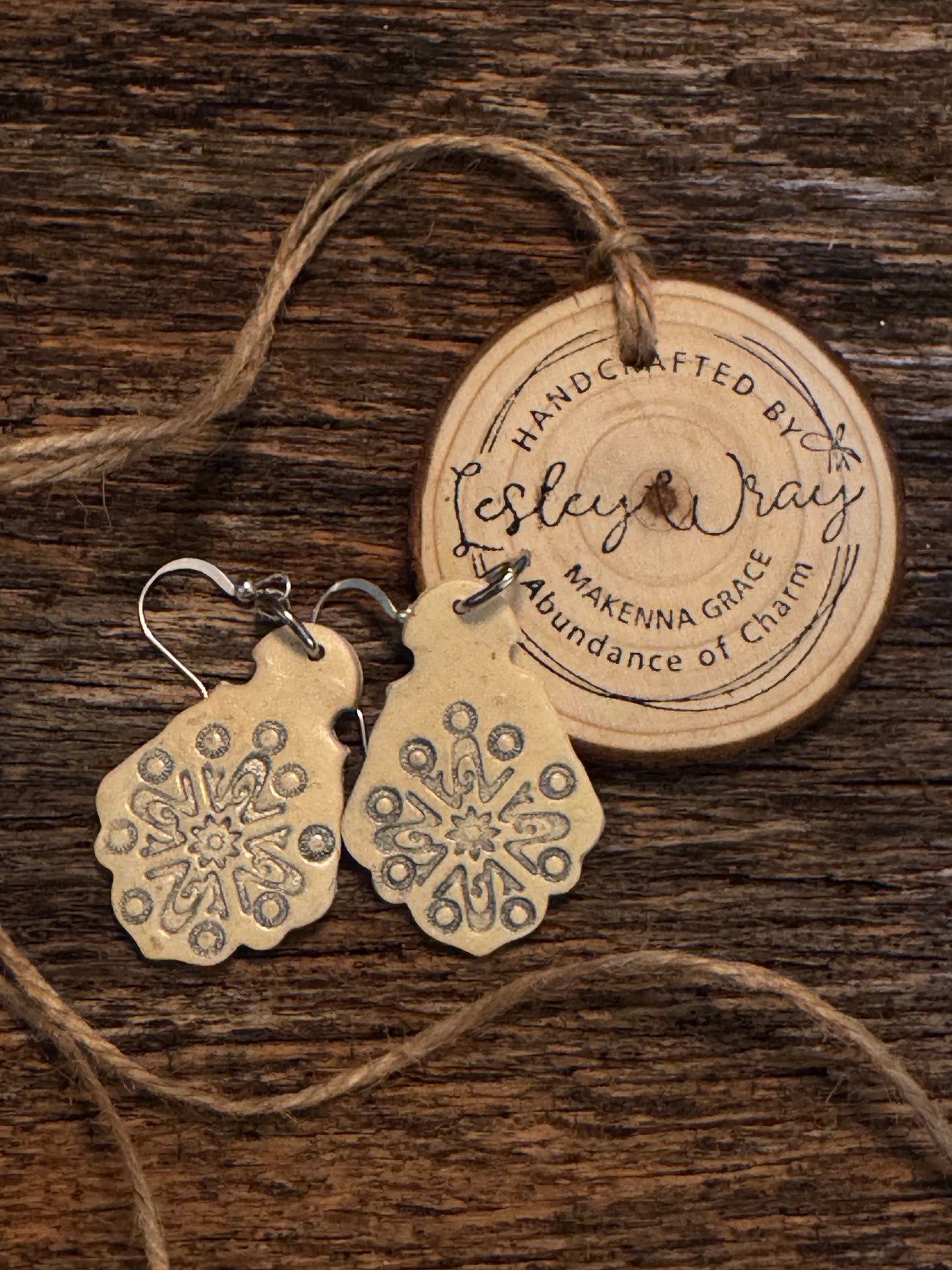 Hand Painted Clay Earrings