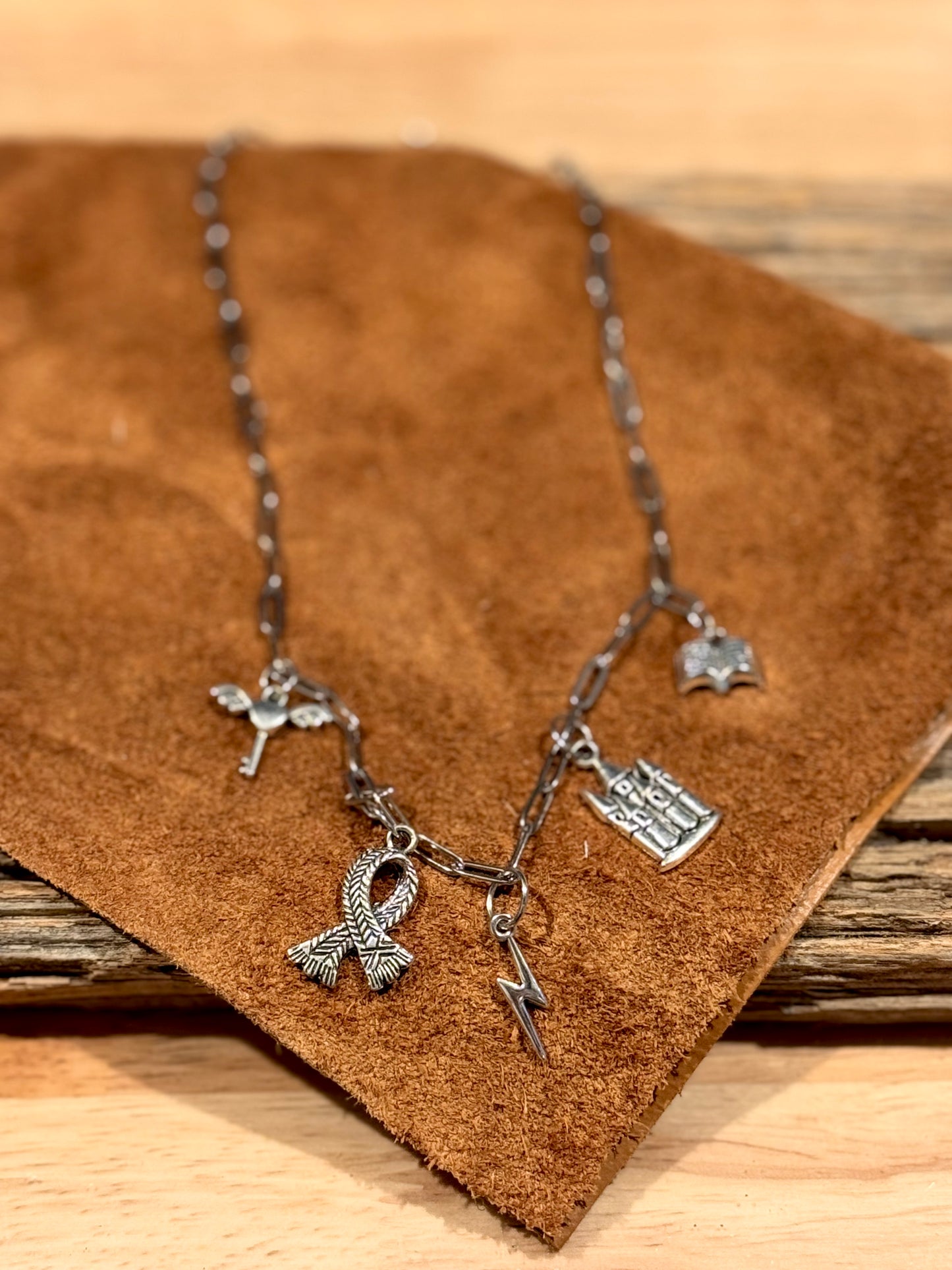 Harry Potter themed Charm Paperclip Necklace (lightening bolt)