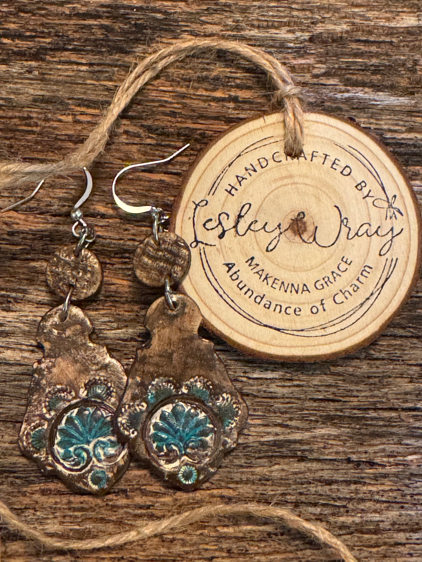 Hand Painted Clay Earrings