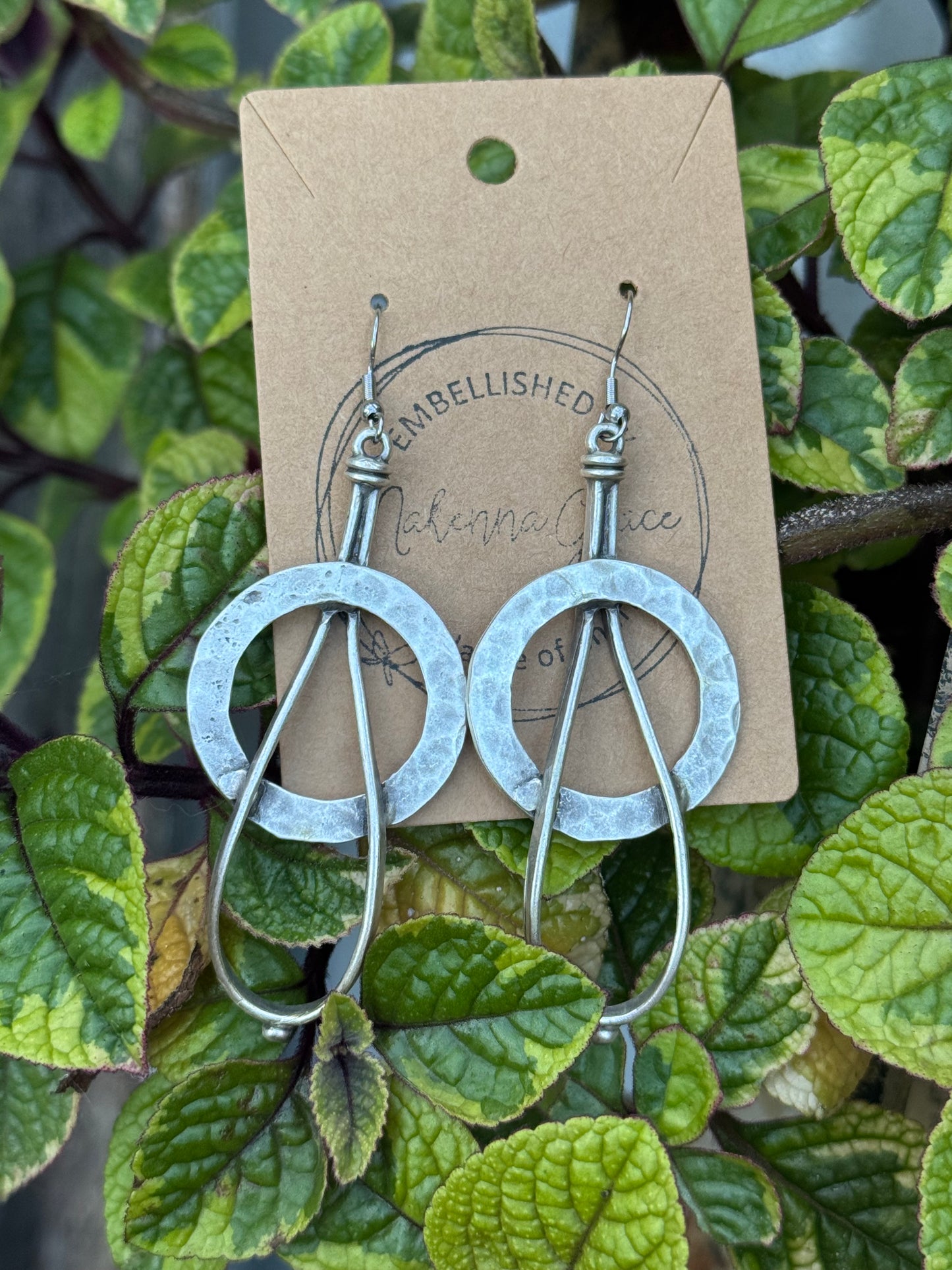 Silver Metal Earrings