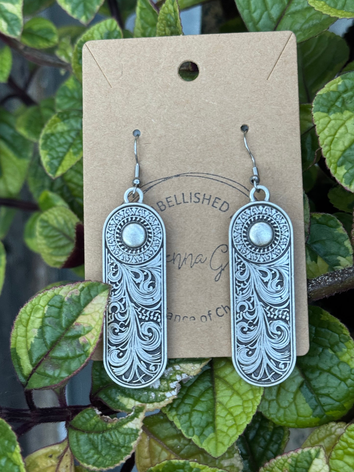 Silver  Metal Earrings