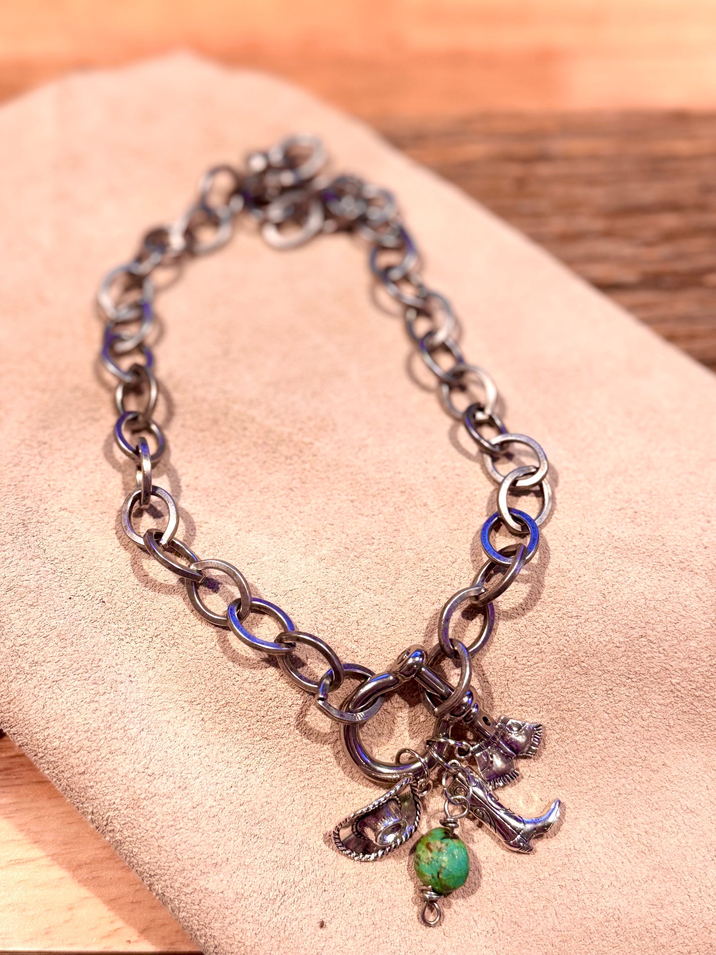 Western Silver Charm Necklace