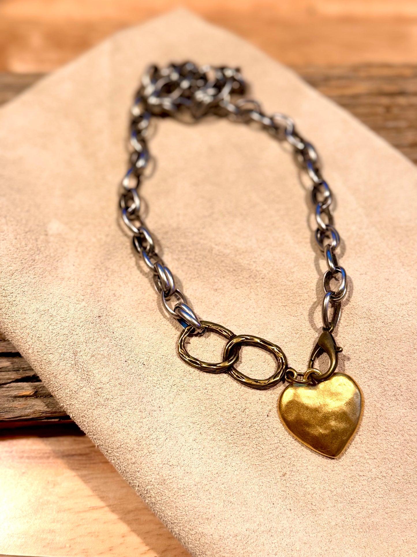 Large Gold Heart Necklace