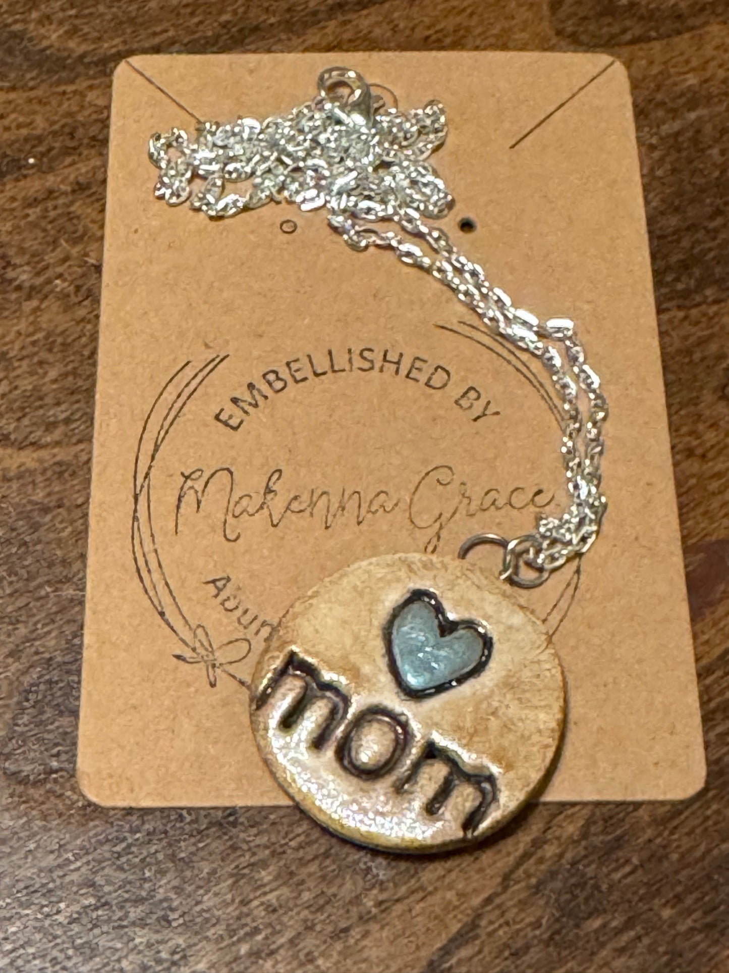 Clay Mom Charm Necklace