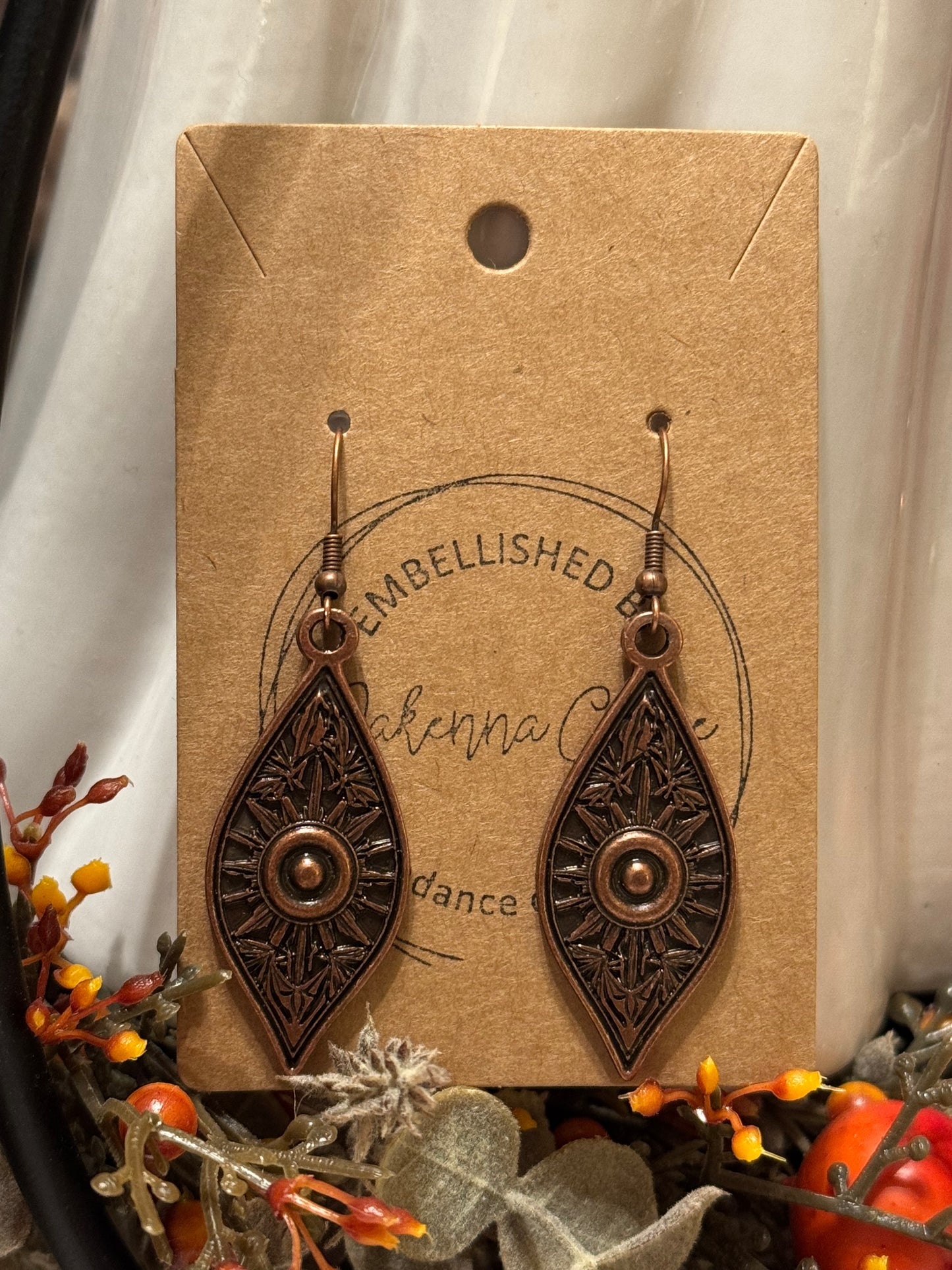 Copper Metal Earrings
