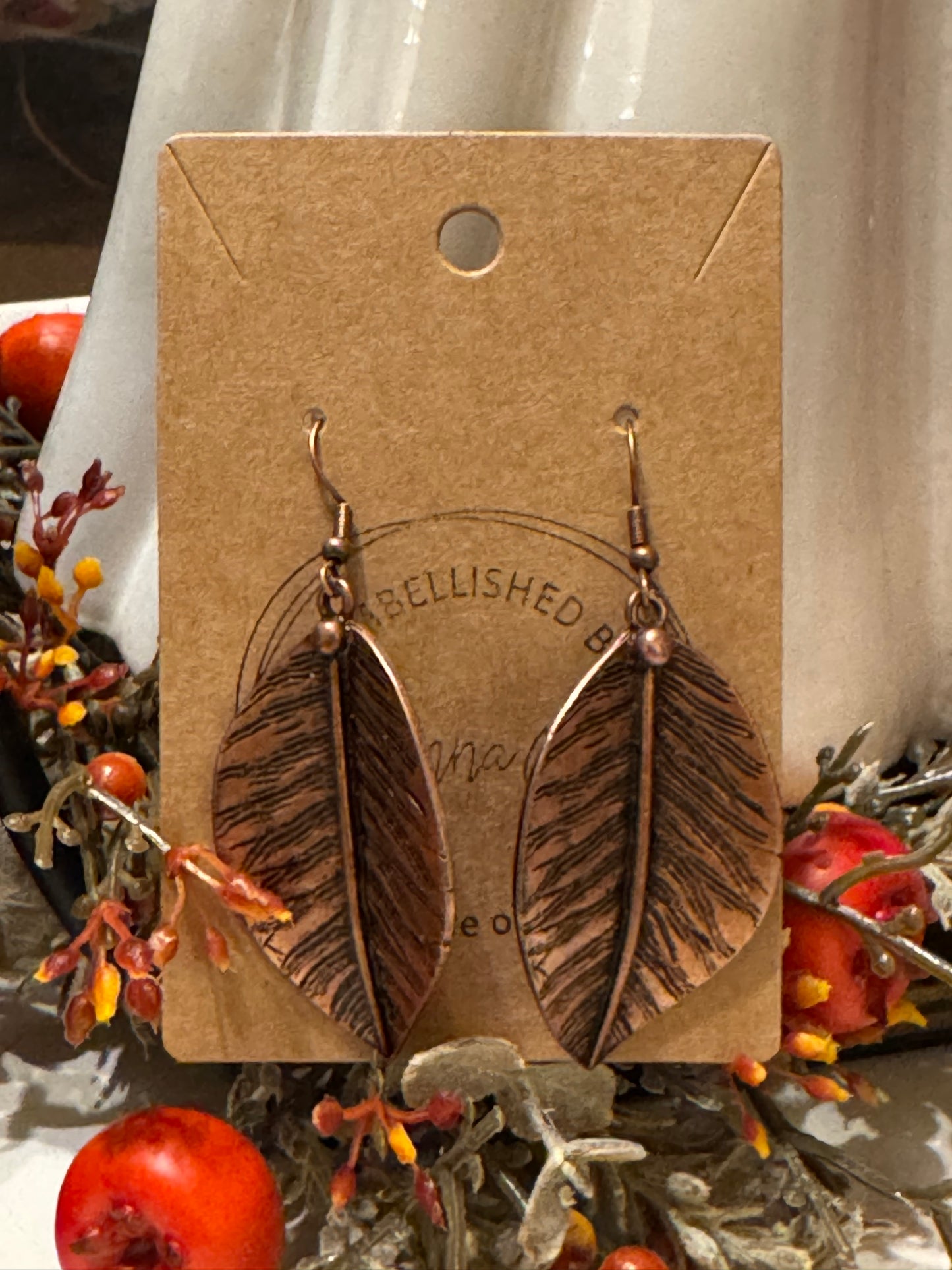 Copper Metal Earrings