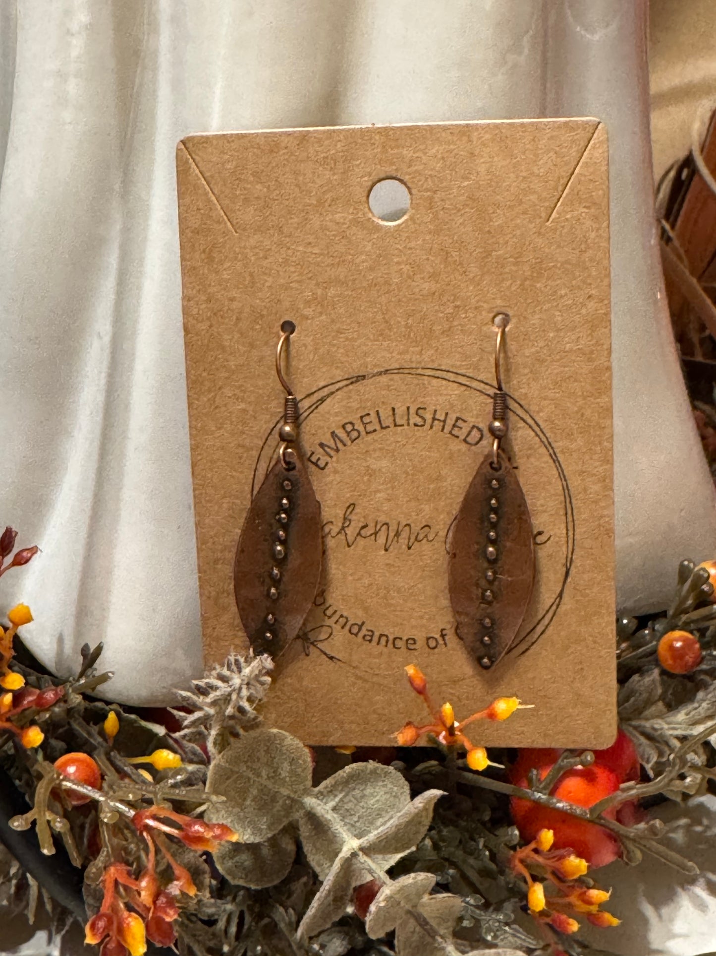 Copper Metal Earrings