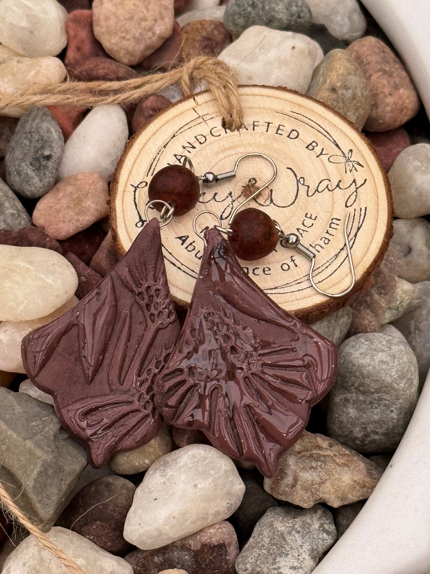 Hand Painted Clay Earrings