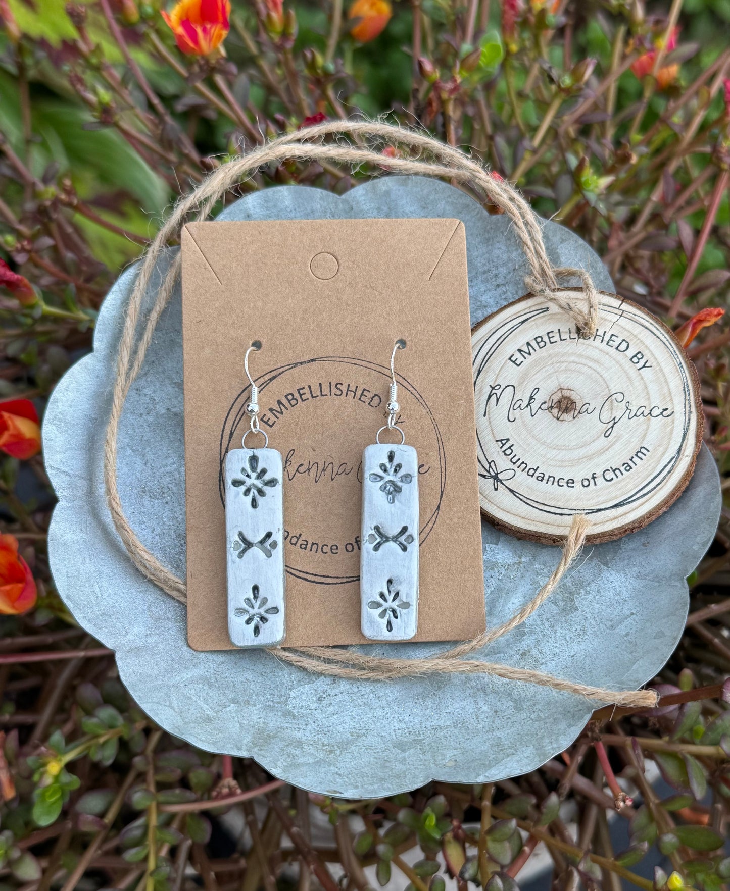 Hand Painted Clay Earrings