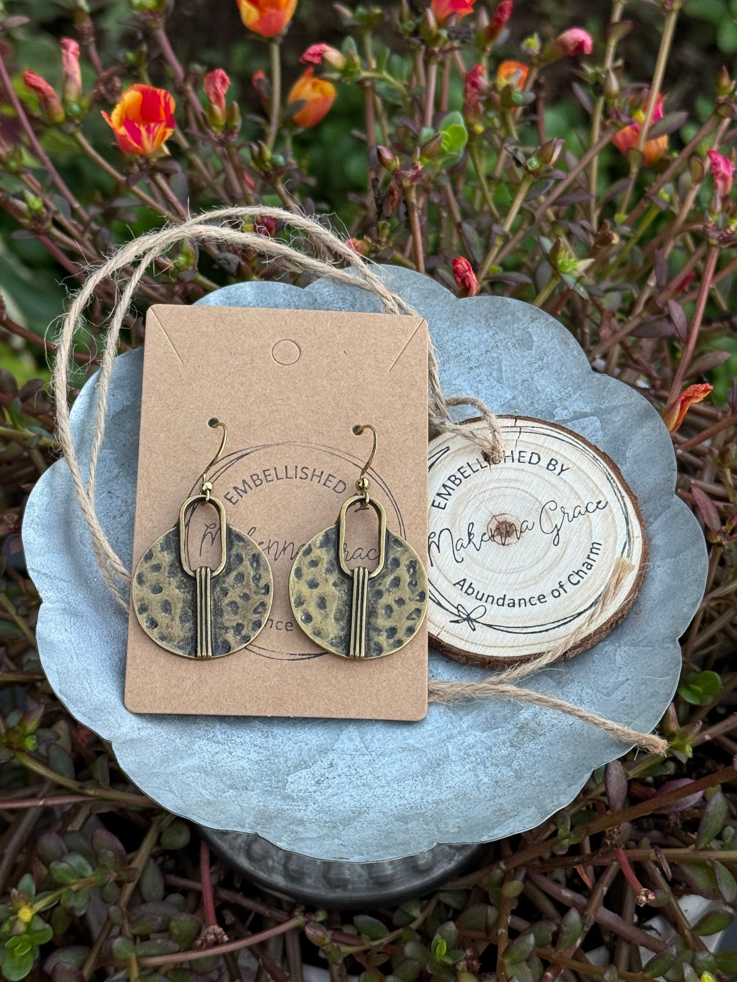 Bronze Metal Earrings