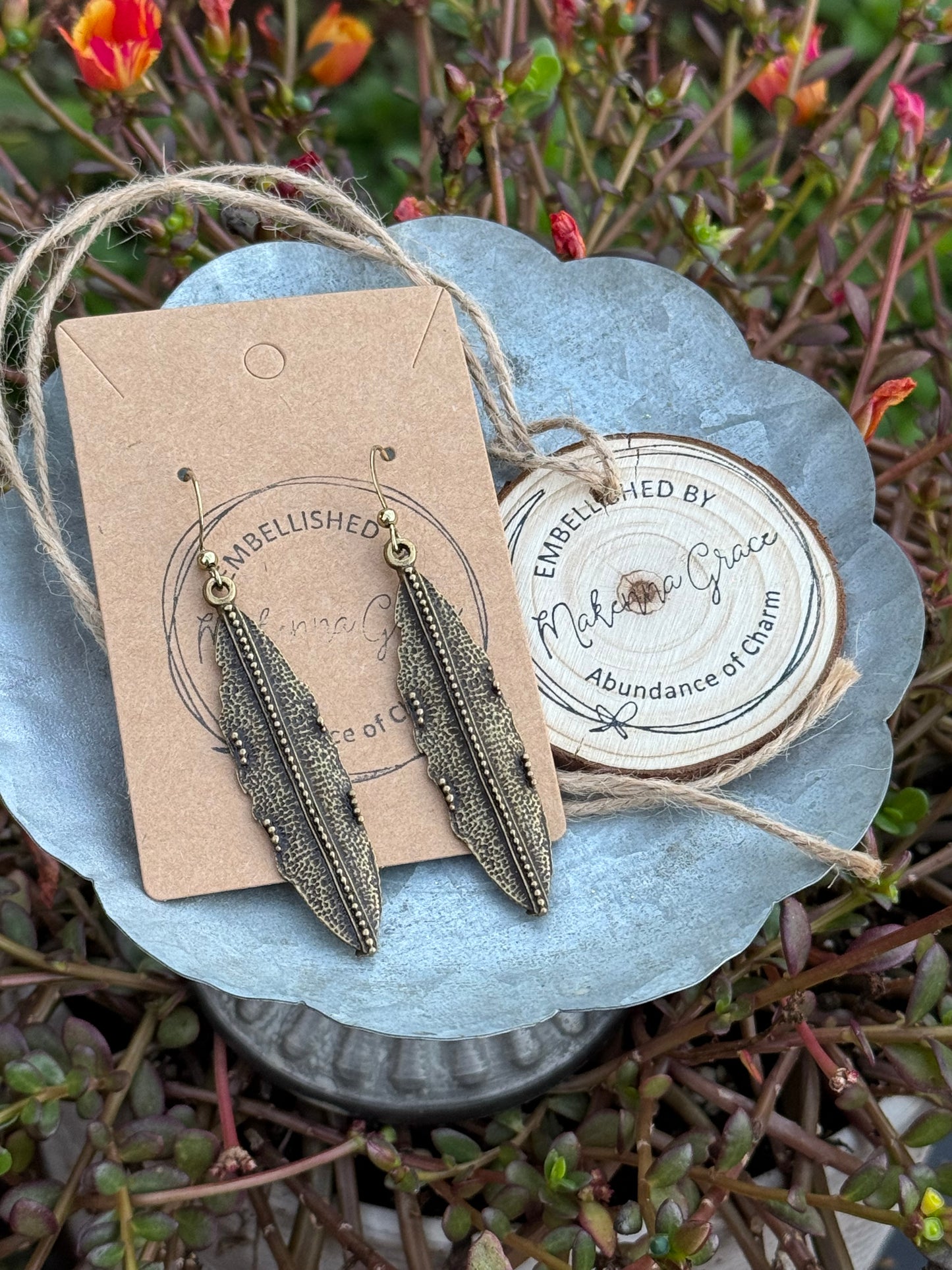 Bronze Metal Earrings