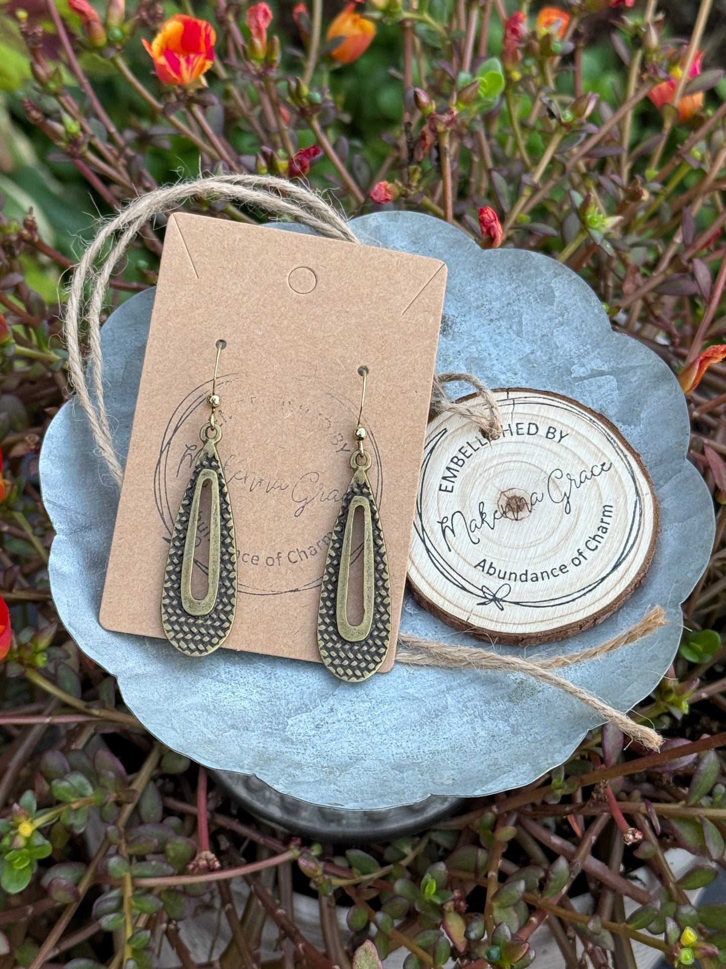 Bronze Metal Earrings