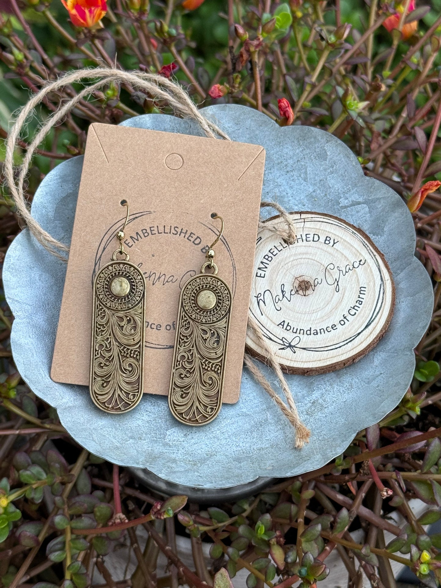 Bronze Metal Earrings