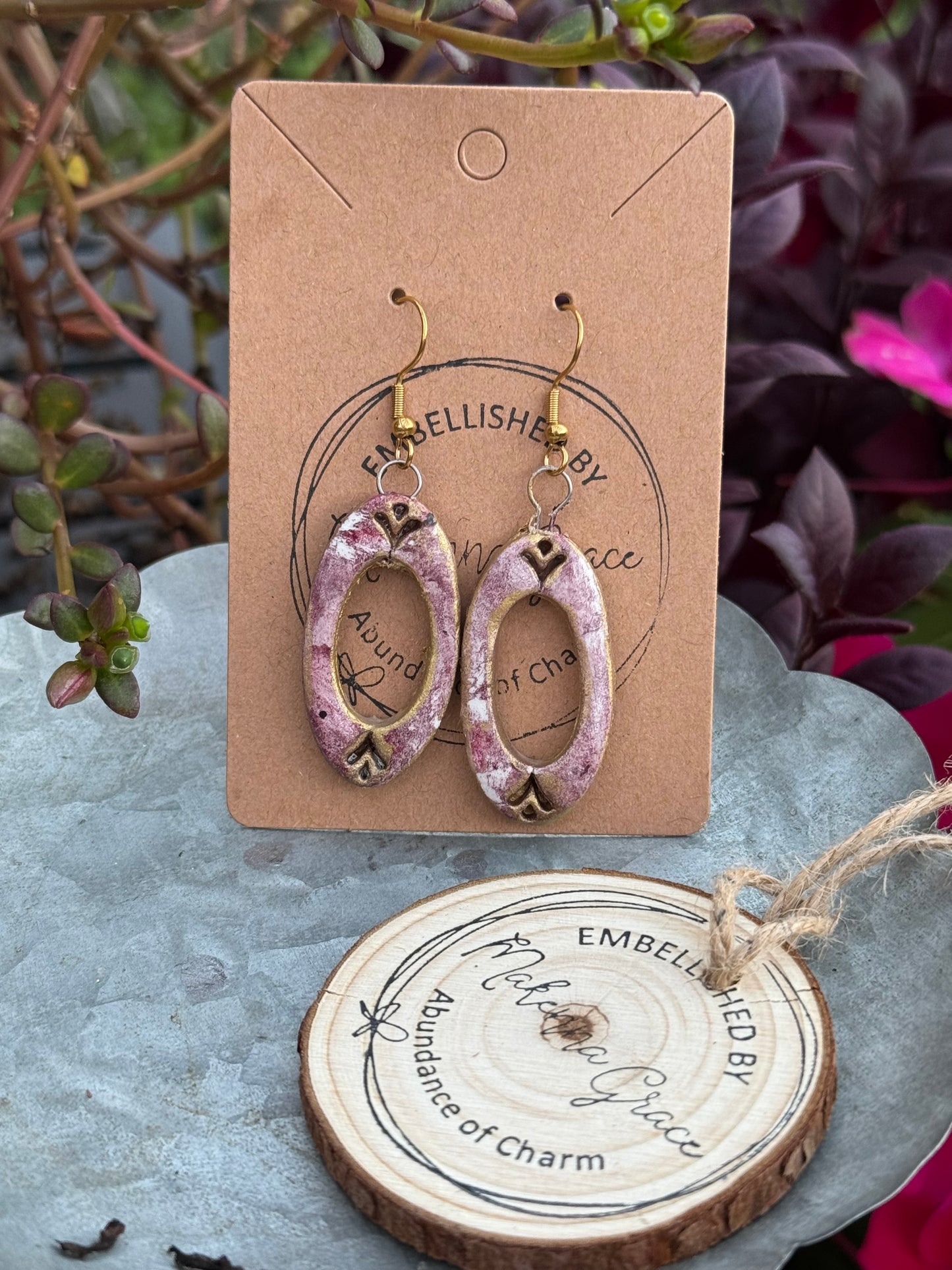Hand Painted Clay Earrings