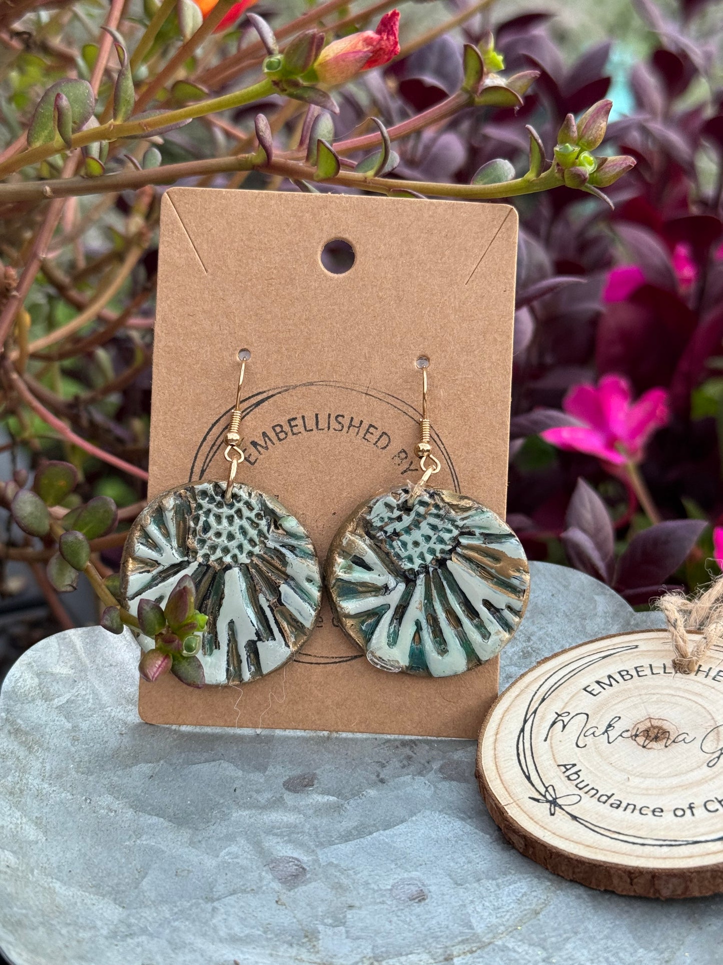 Hand Painted Clay Earrings