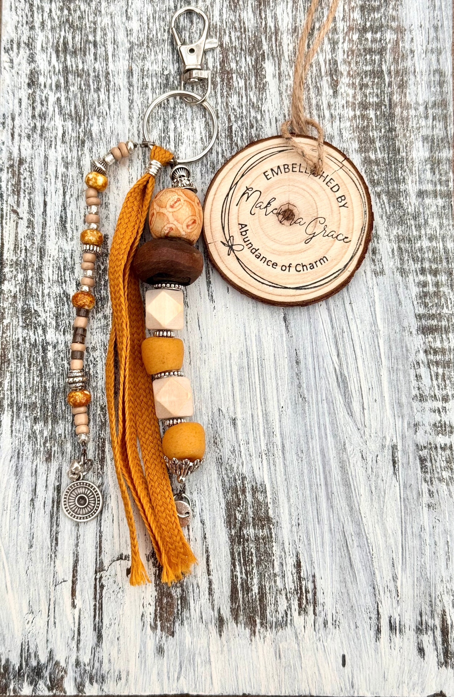 Boho Beaded Bag Charm