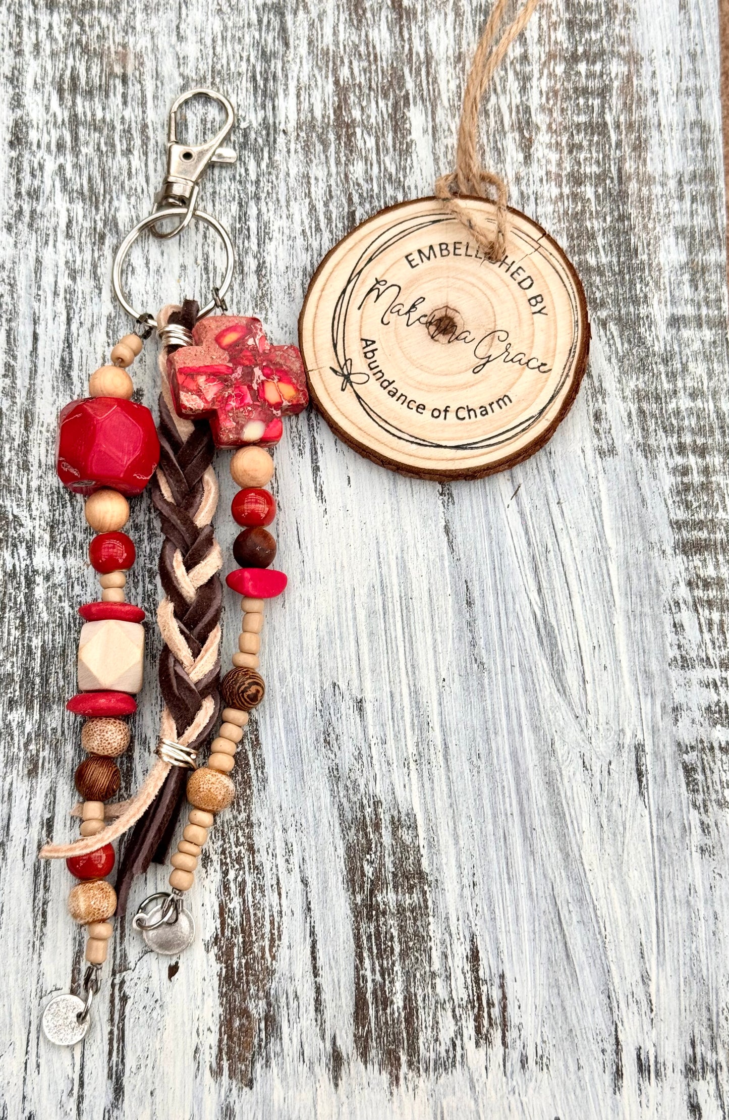 Boho Beaded Bag Charm