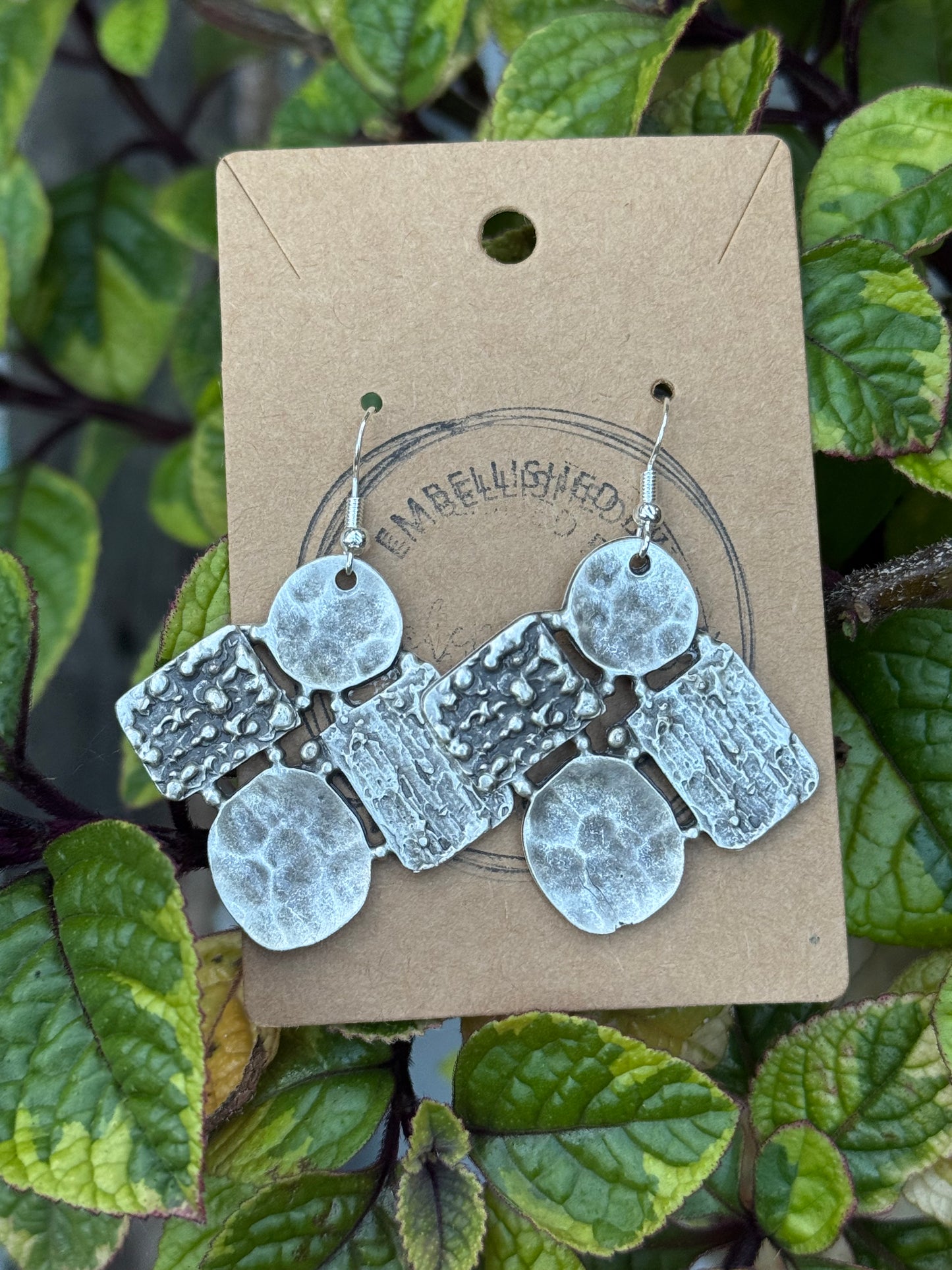 Silver Metal Earrings