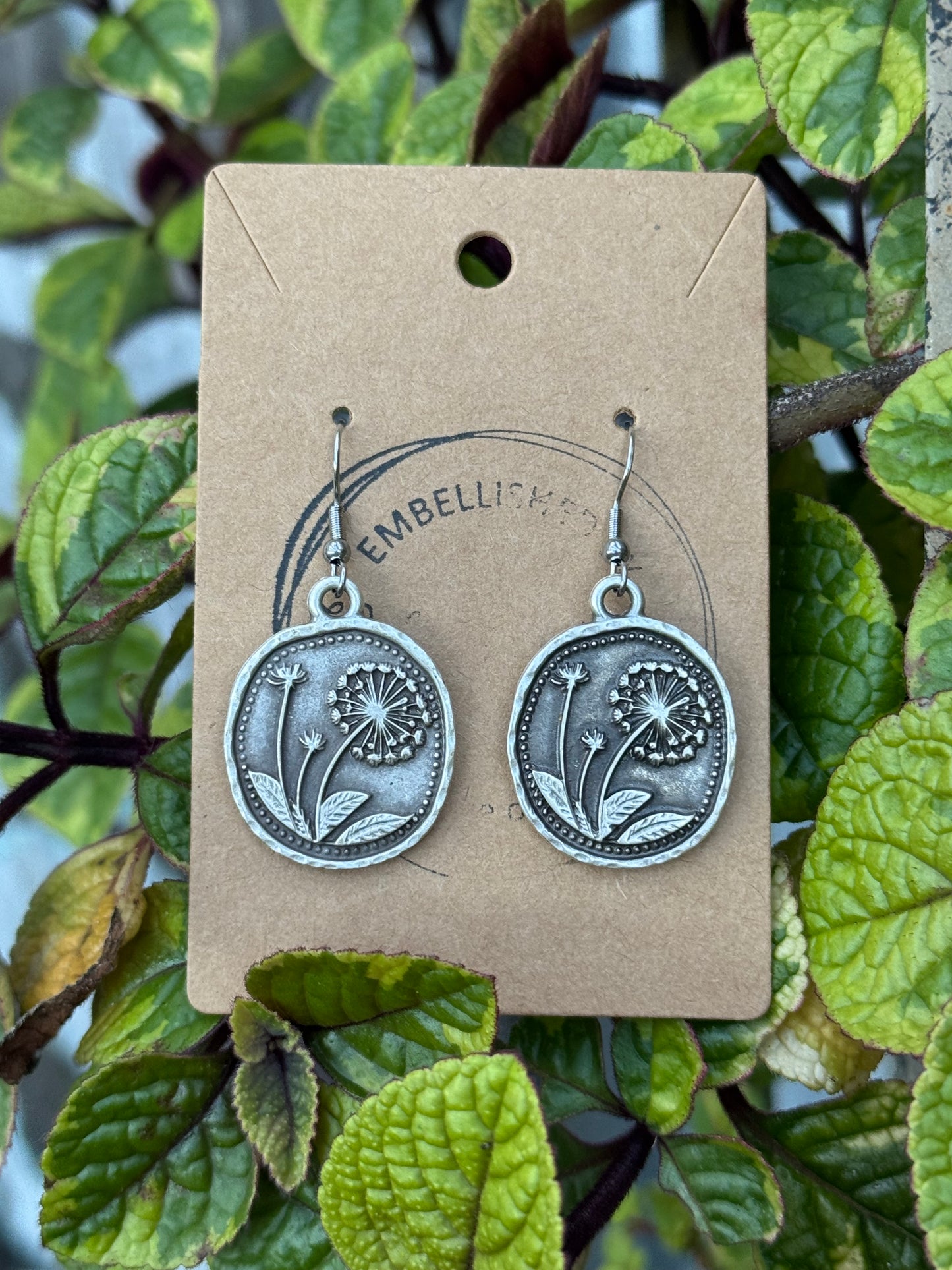 Silver Metal Earrings