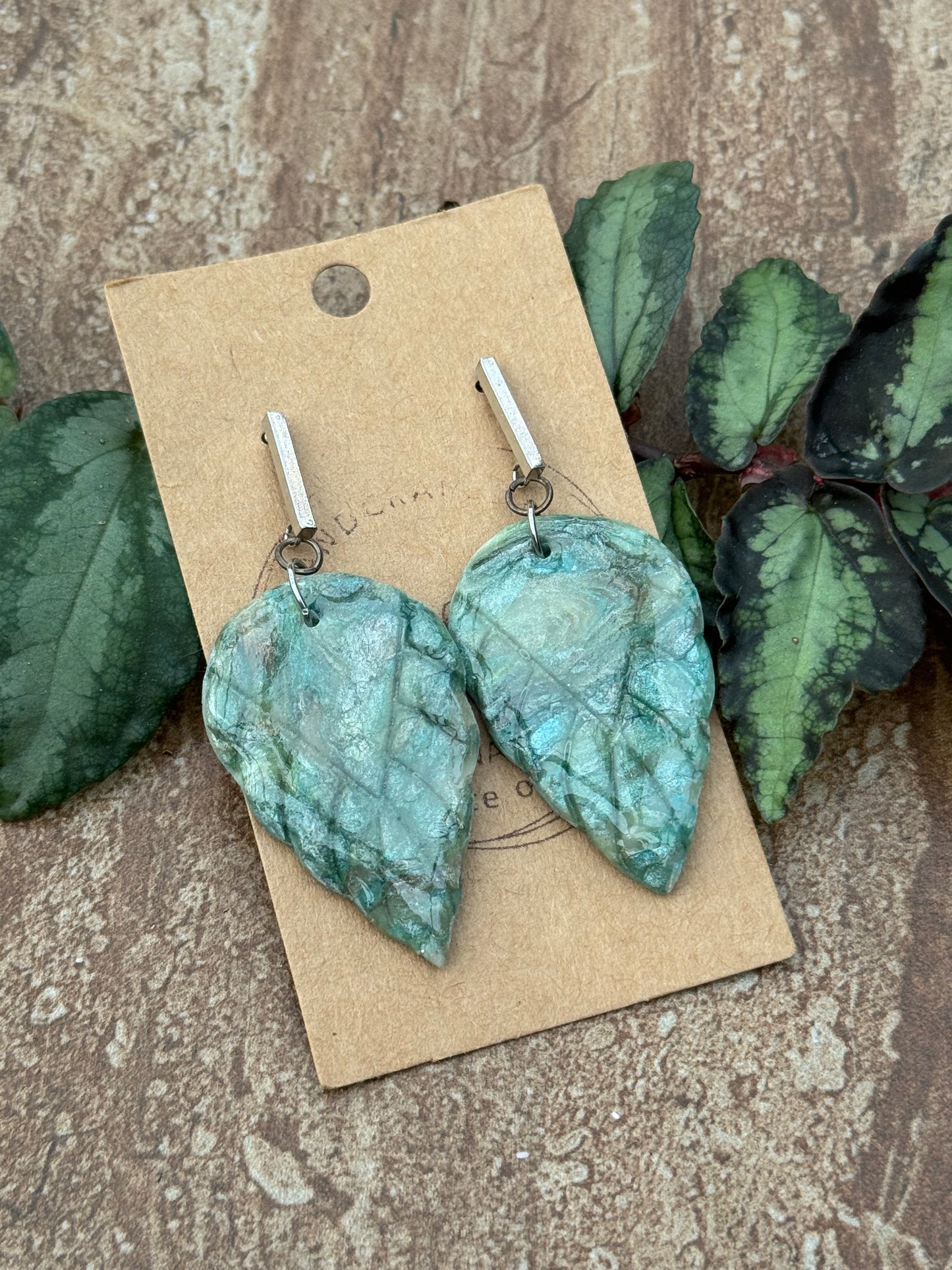 Multi Color Green Clay Earrings