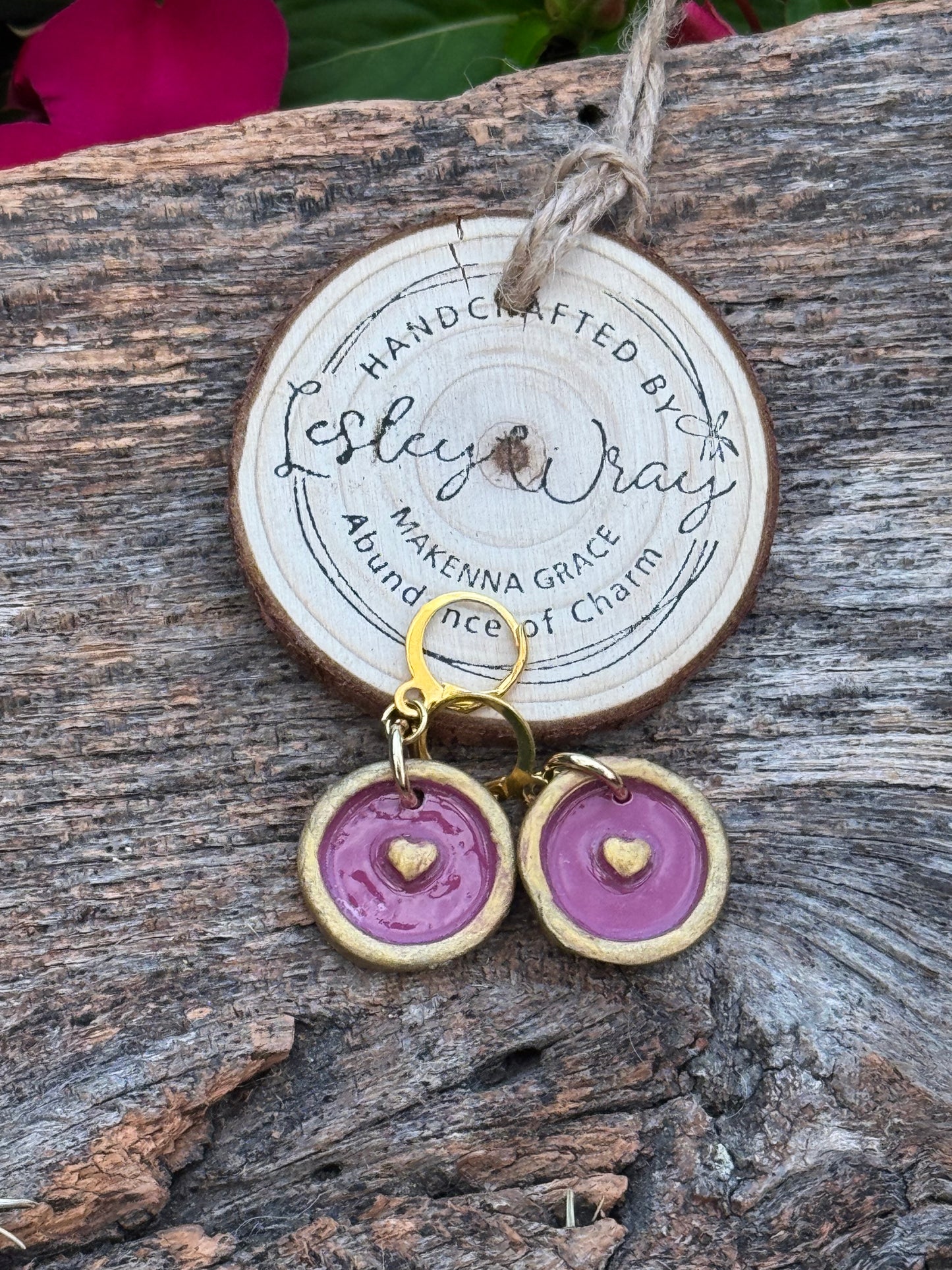 Faux Enamel Charm Clay Earrings