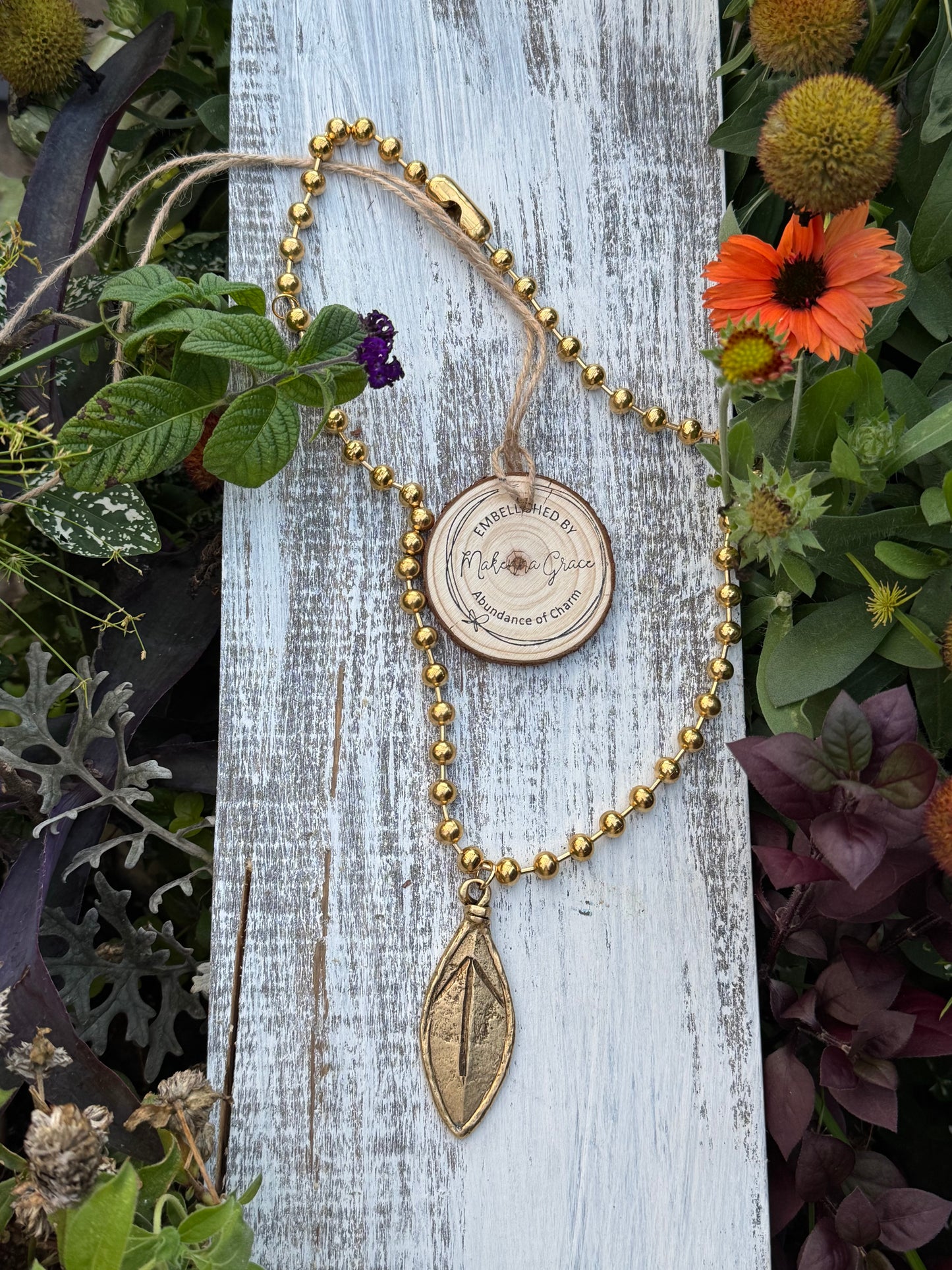 Gold Arrow Ball Chain Necklace