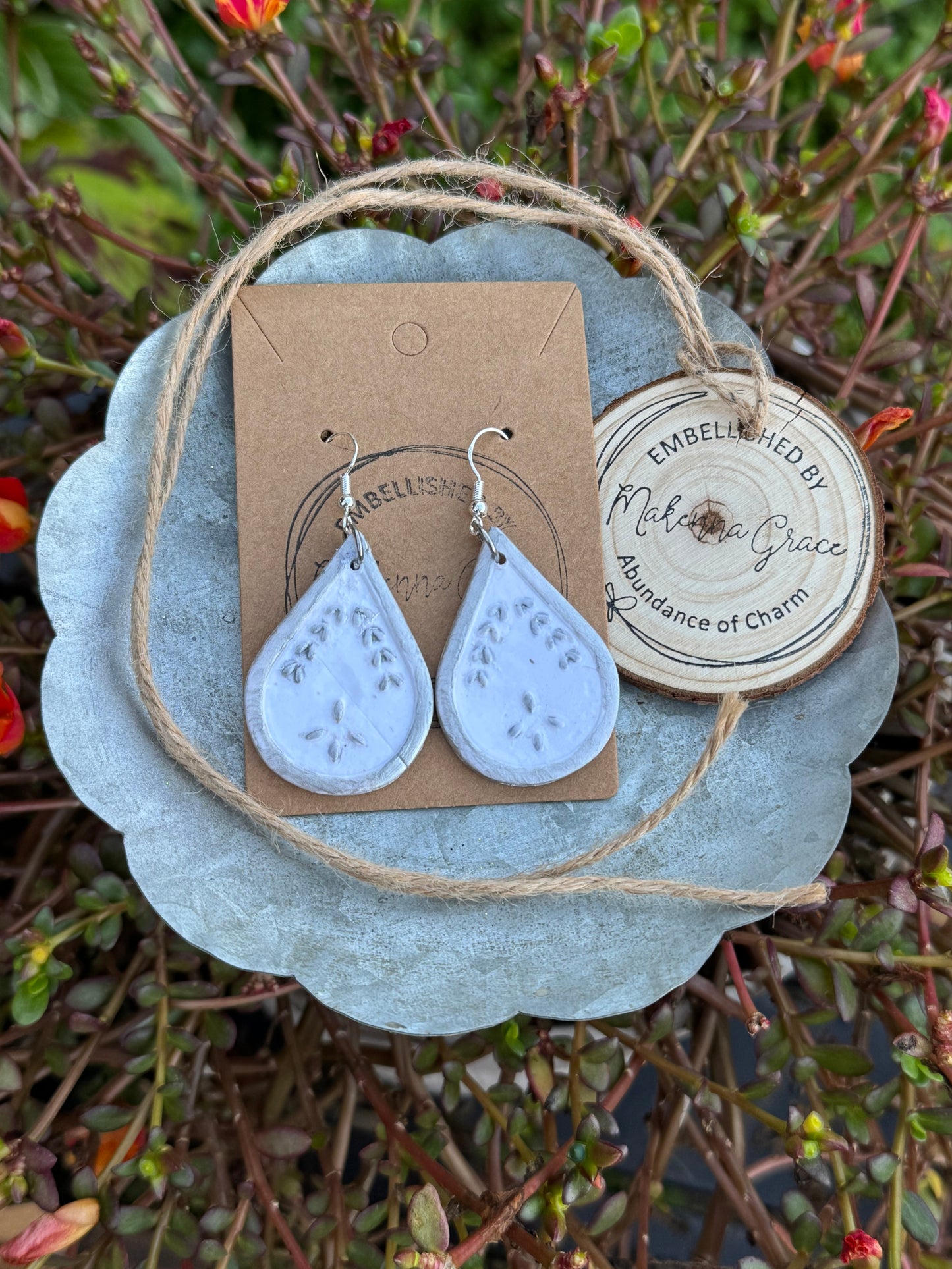 Hand Painted Clay Earrings
