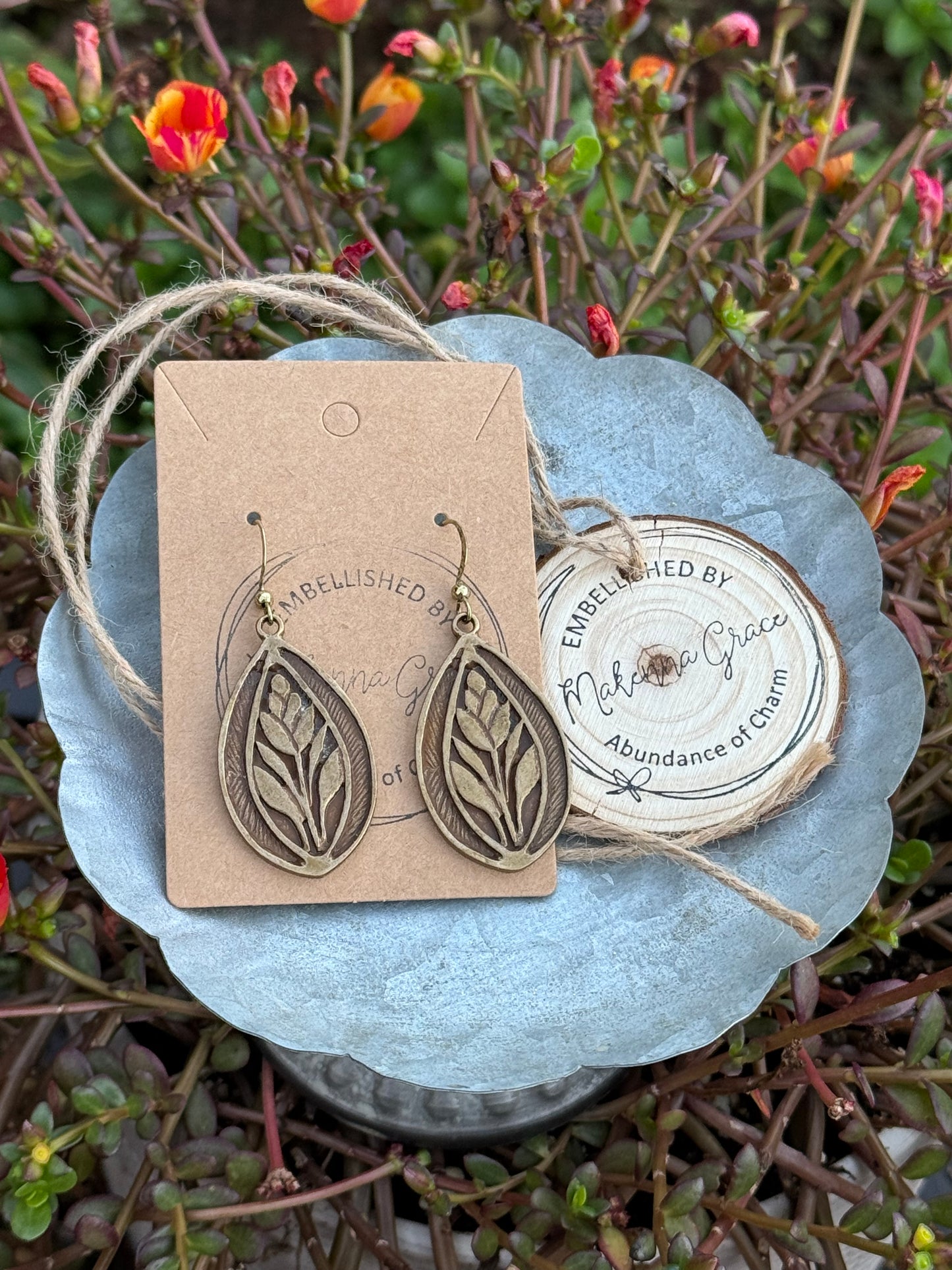 Bronze Metal Earrings