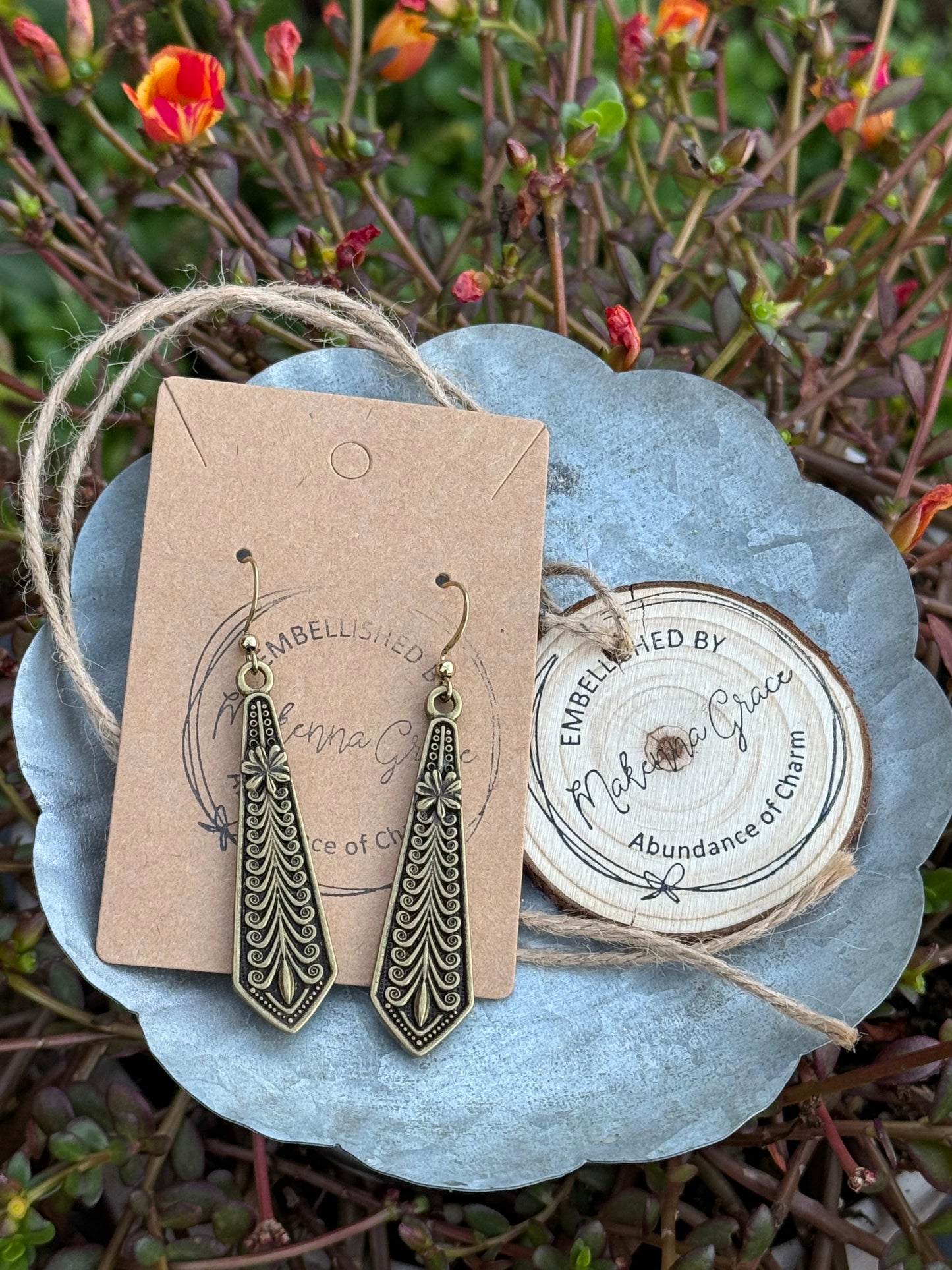 Bronze Metal Earrings