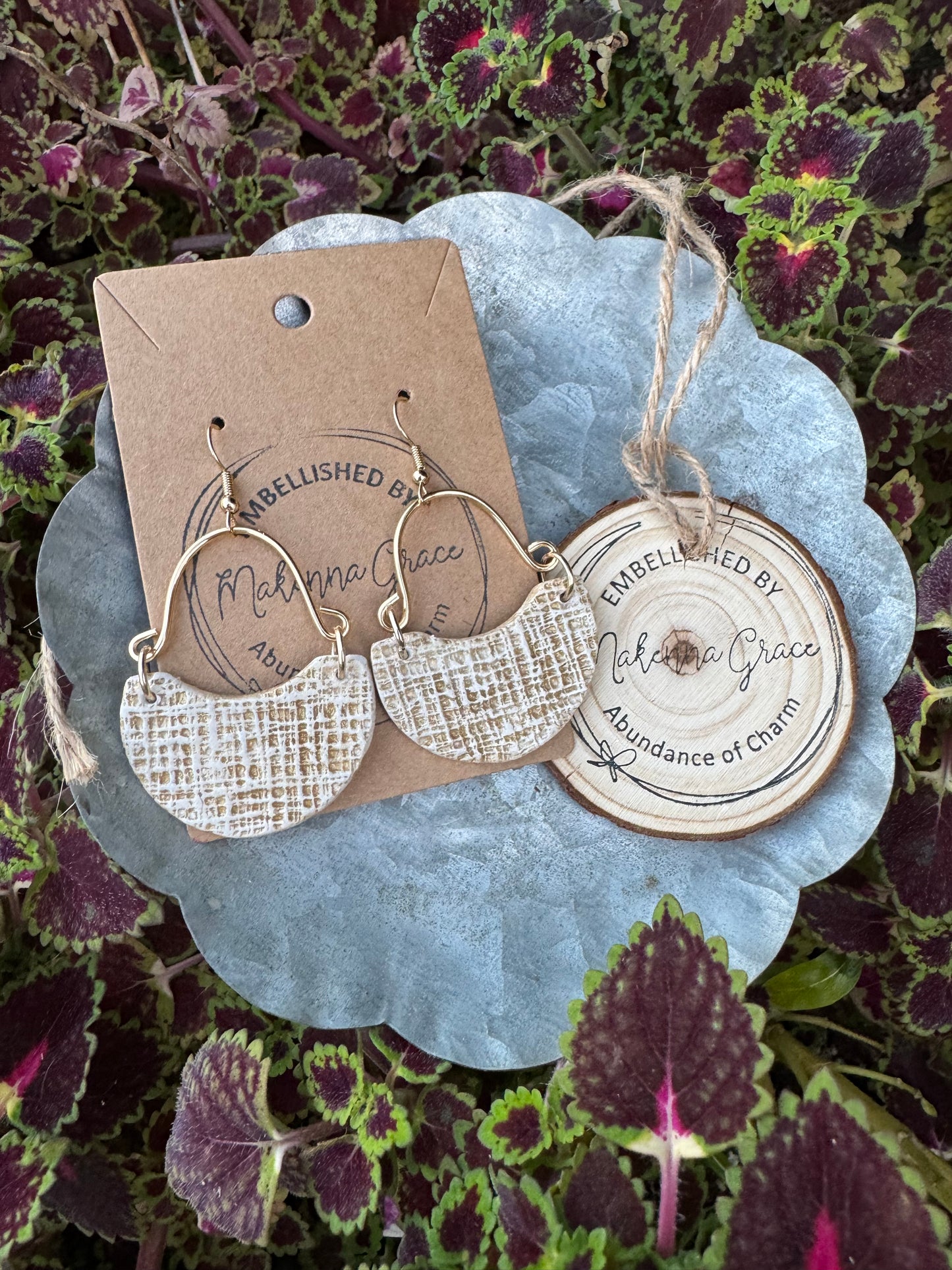 Hand Painted Clay Earrings