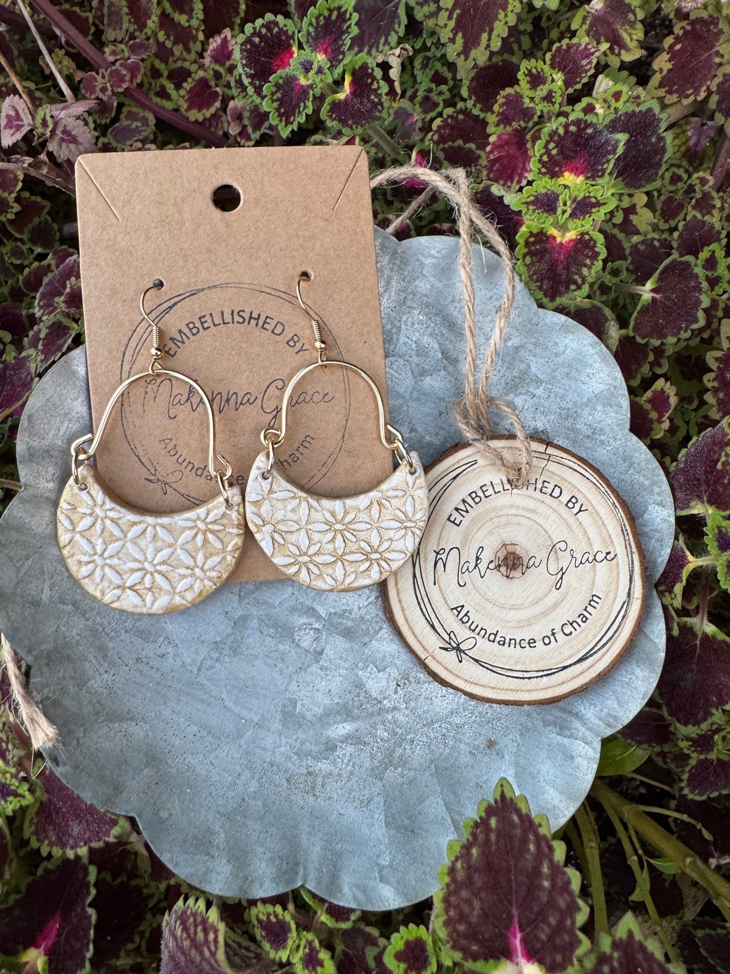 Hand Painted Clay Earrings