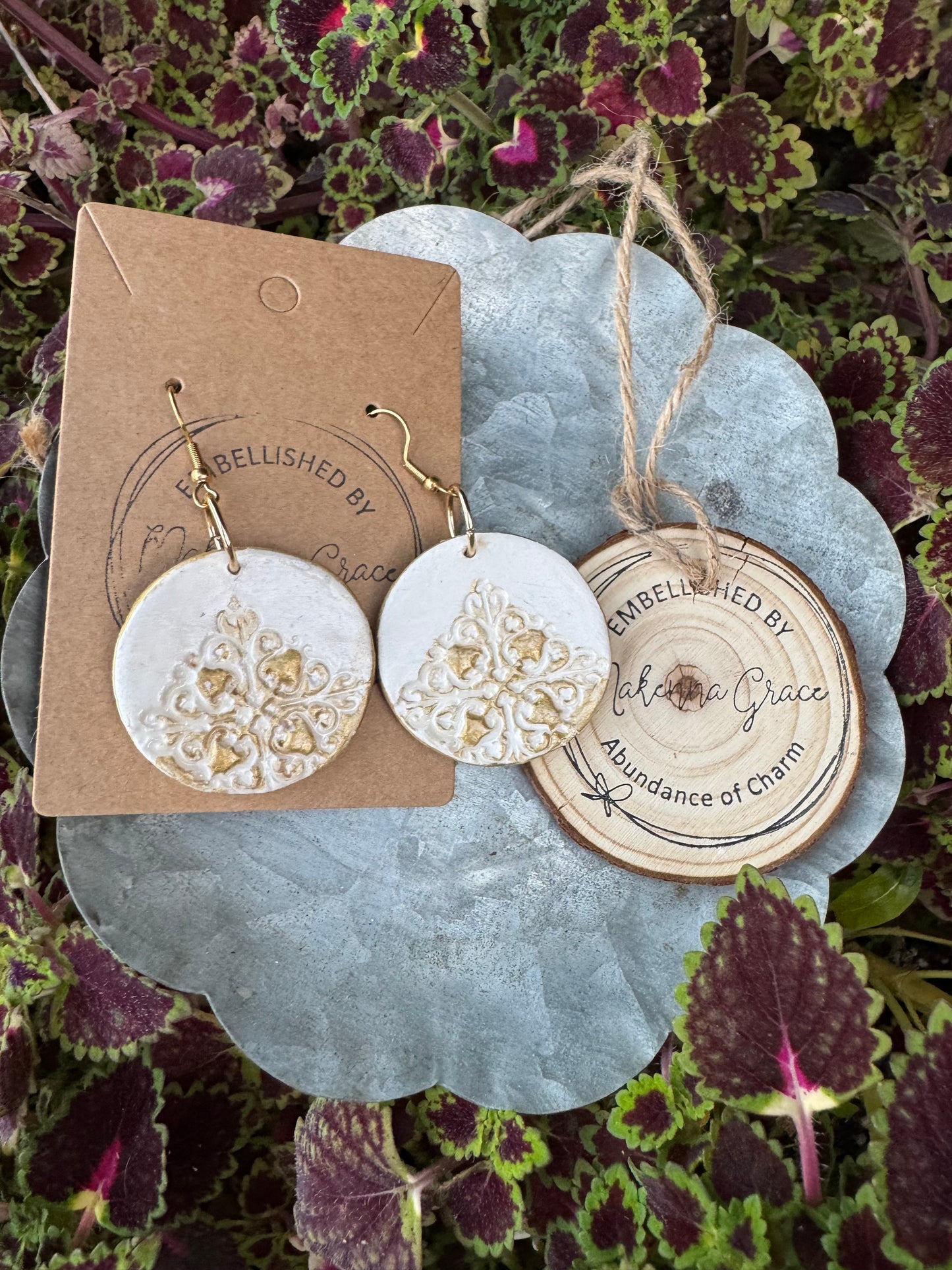 Hand Painted Clay Earrings