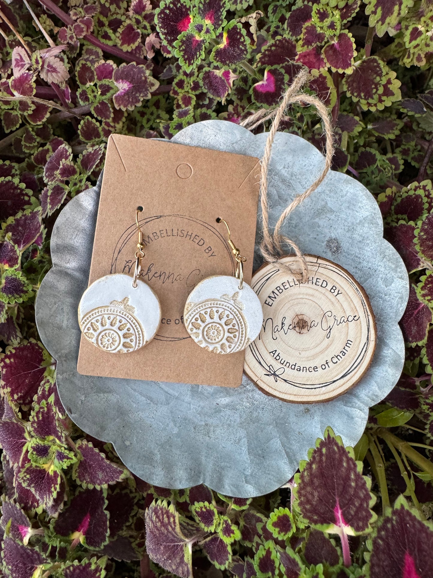 Hand Painted Clay Earrings