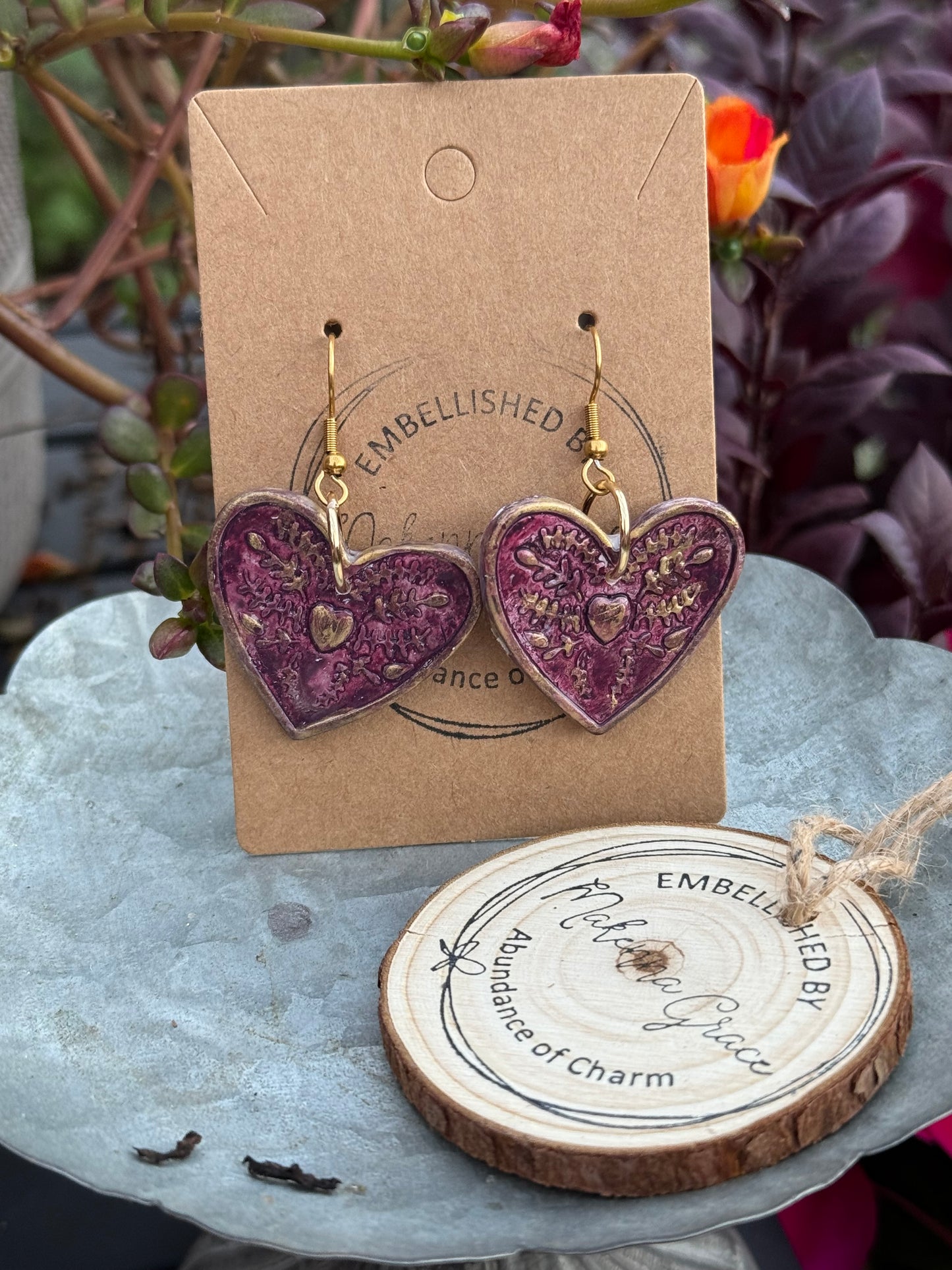 Hand Painted Clay Earrings