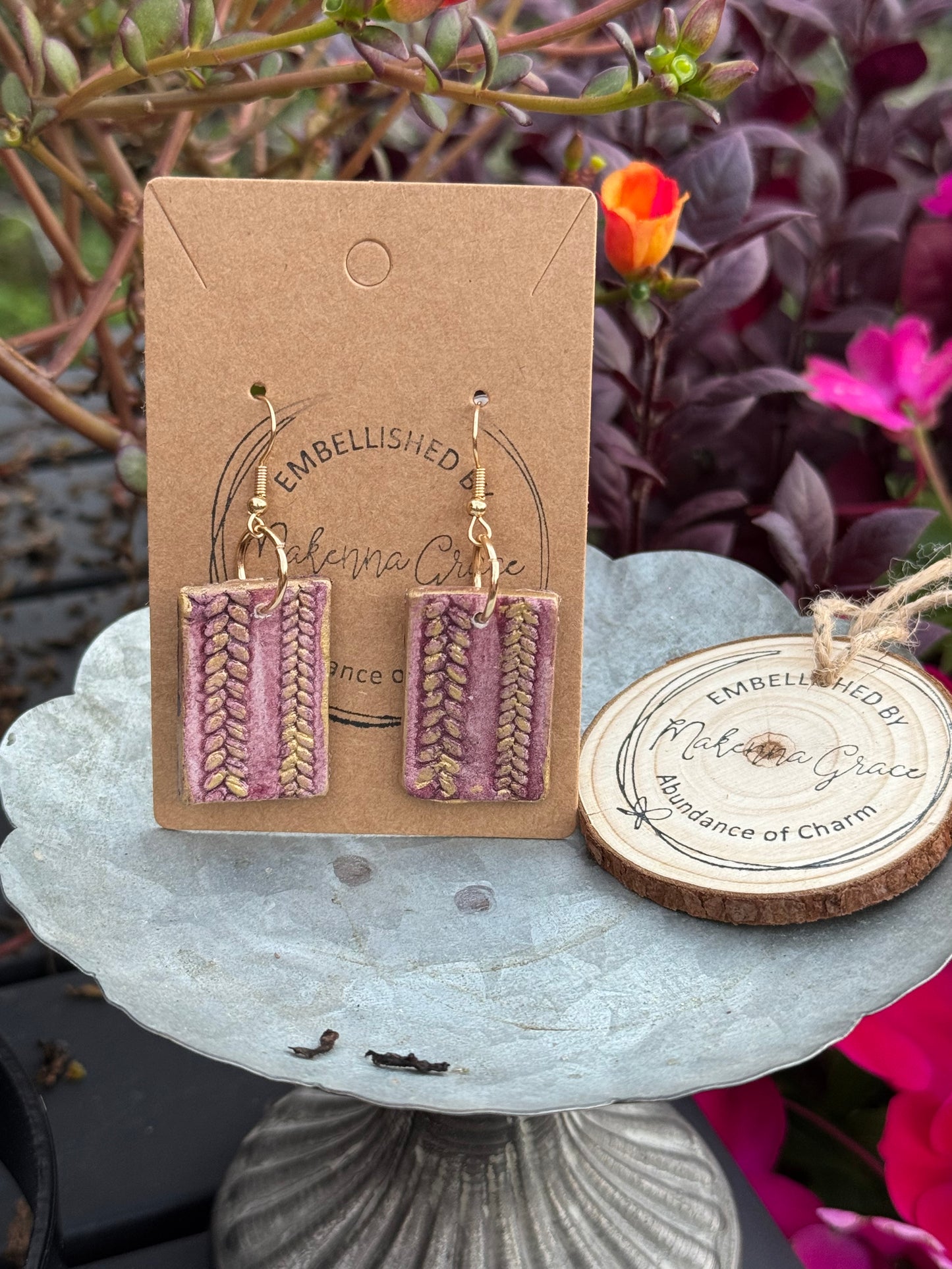 Hand Painted Clay Earrings