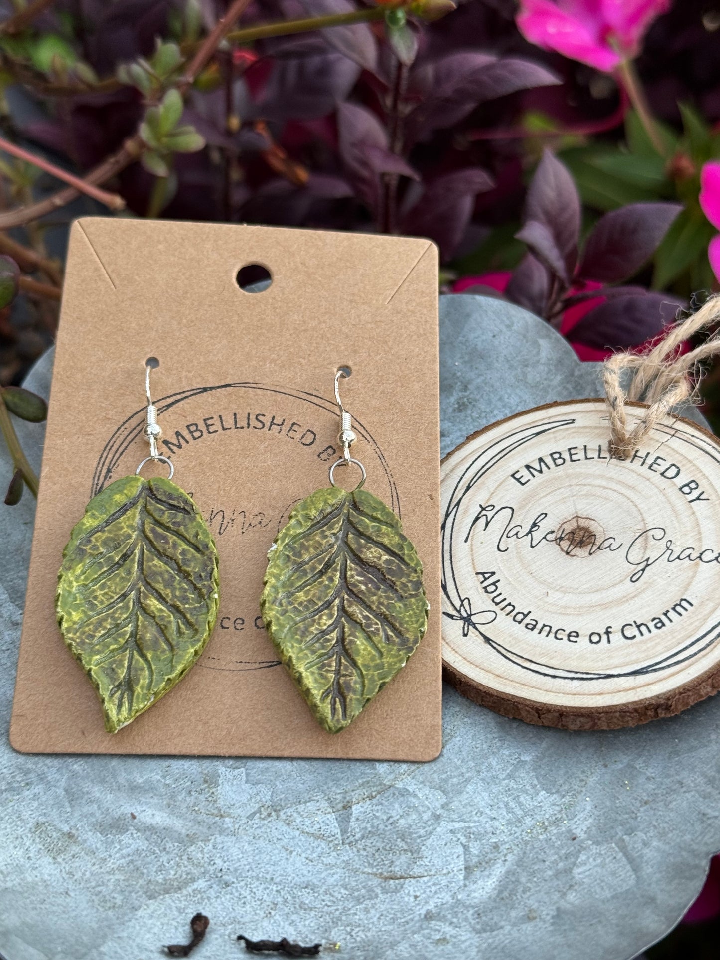 Hand Painted Clay Earrings