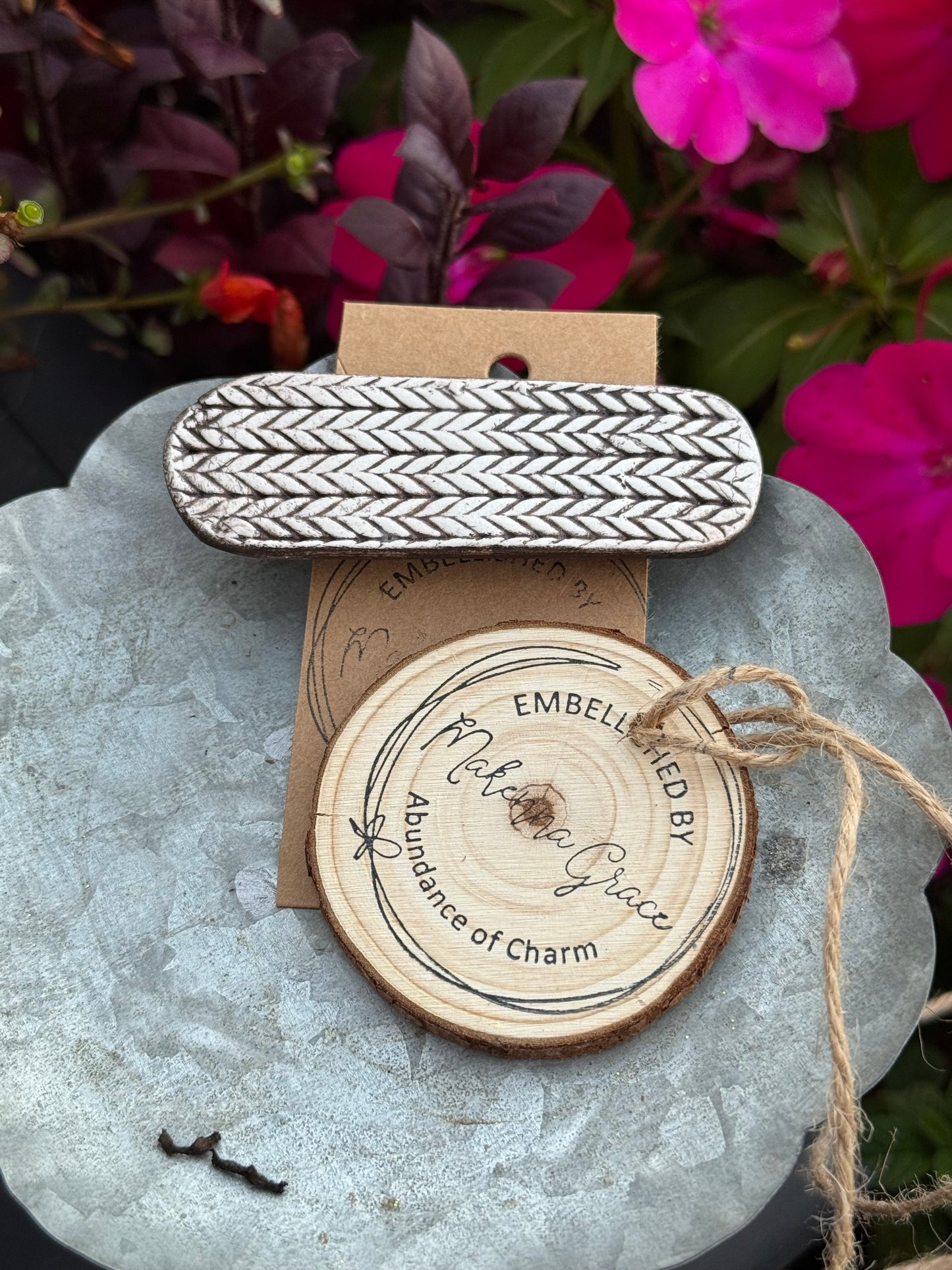 Hand Painted Clay Barrette