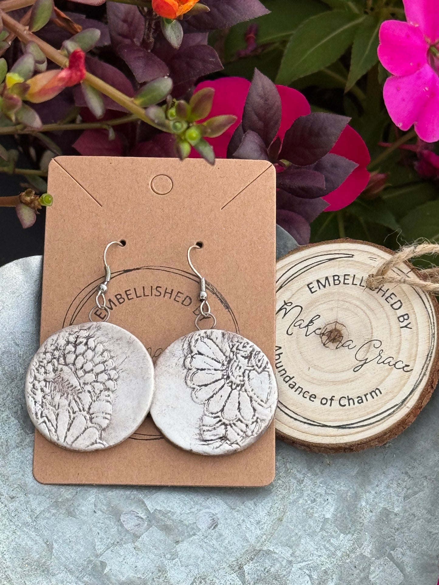 Hand Painted Clay Earrings