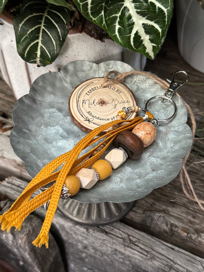 Boho Beaded Bag Charm