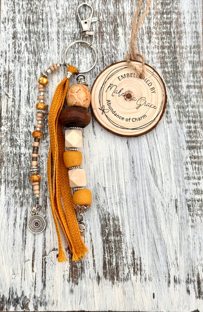 Boho Beaded Bag Charm