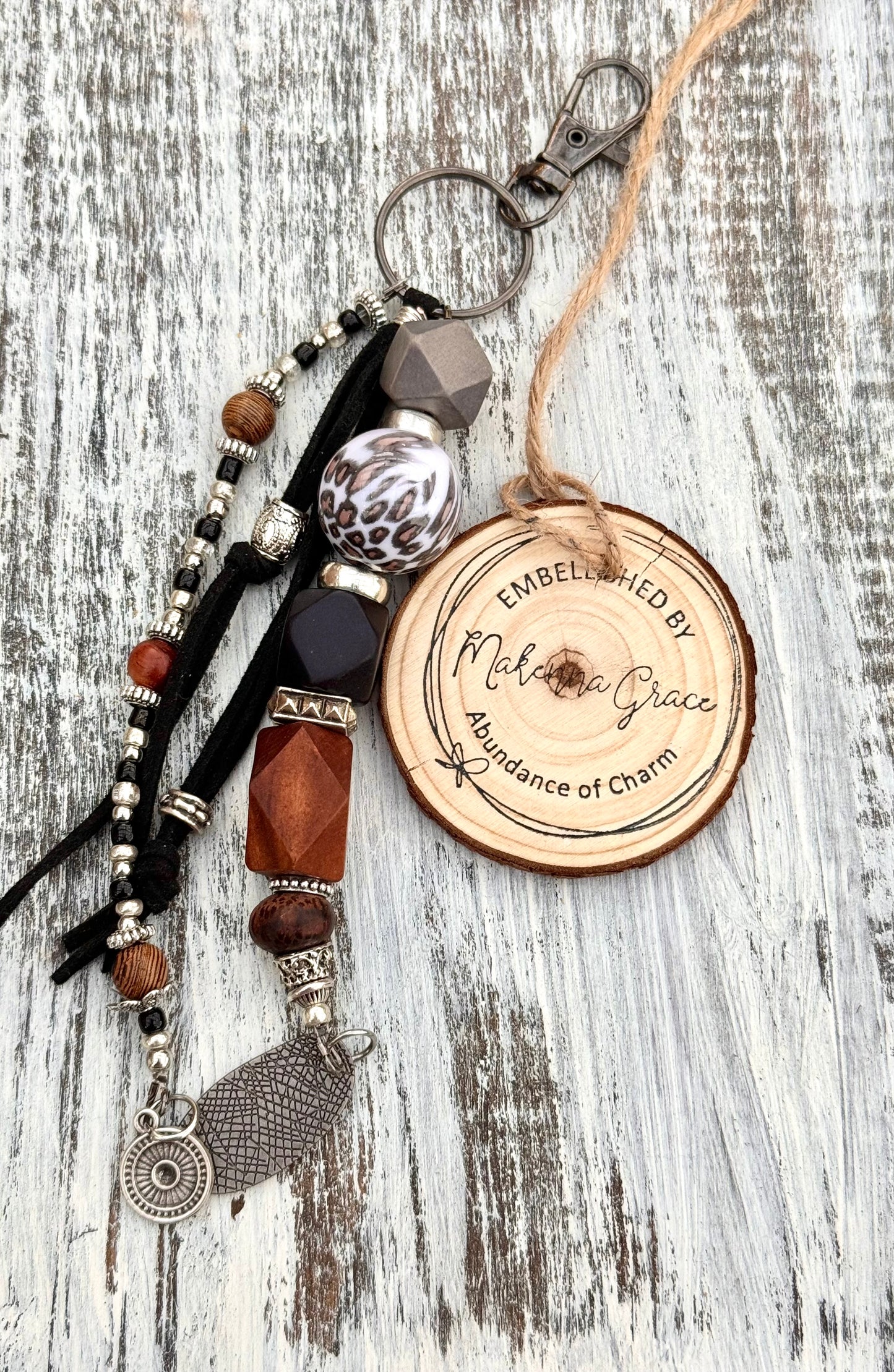 Boho Beaded Bag Charm