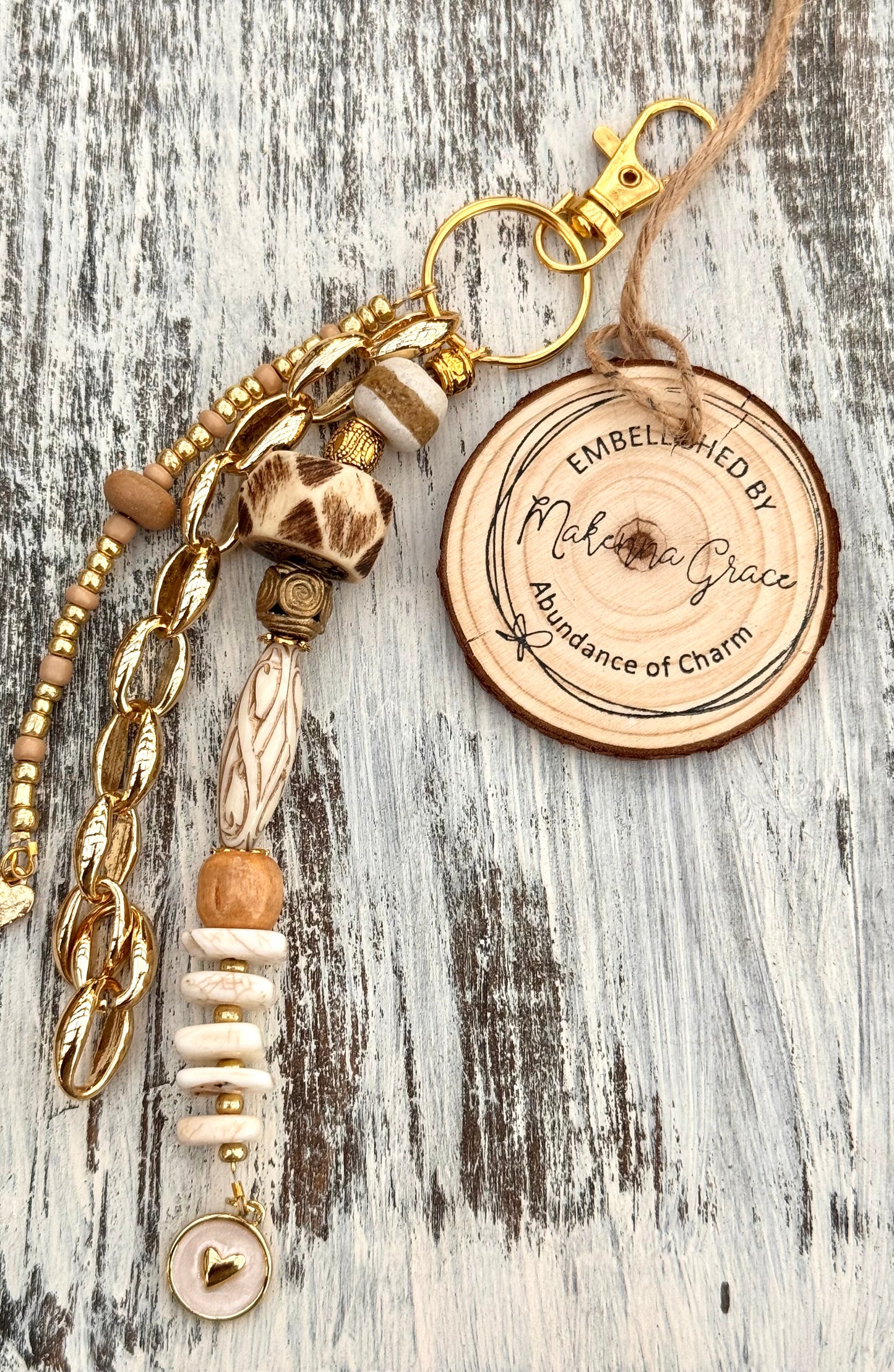 Boho Beaded Bag Charm